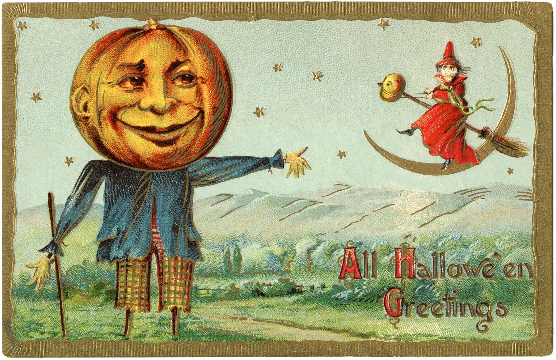 Vintage Pumpkin Head Image! Graphics Fairy