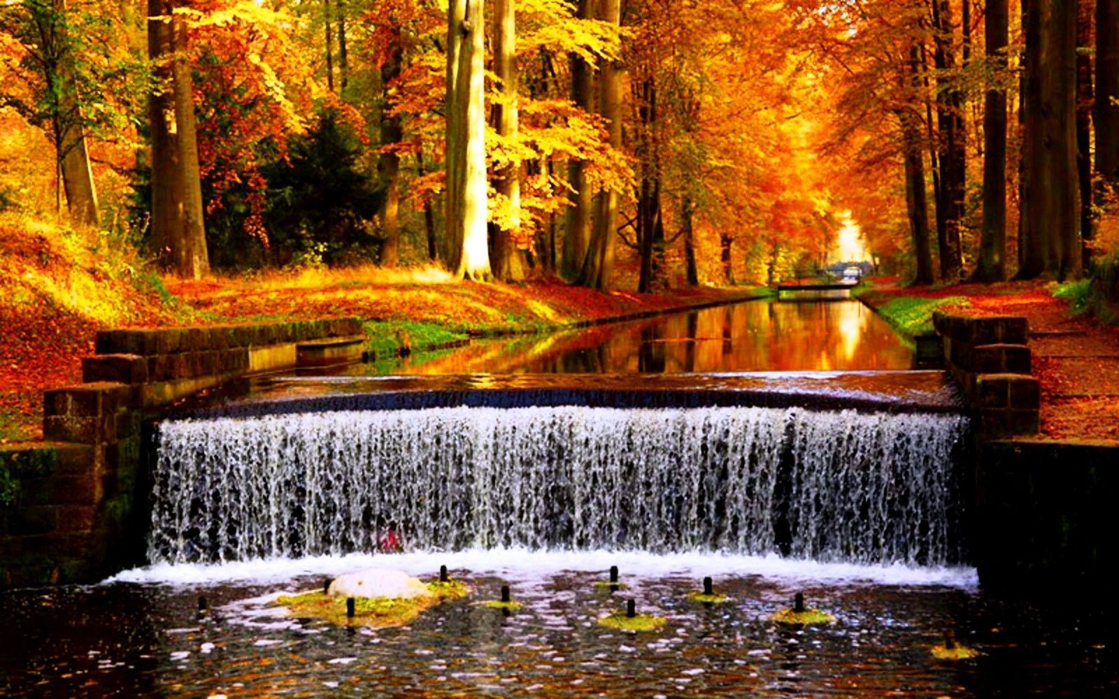 Fall Waterfall Wallpaper