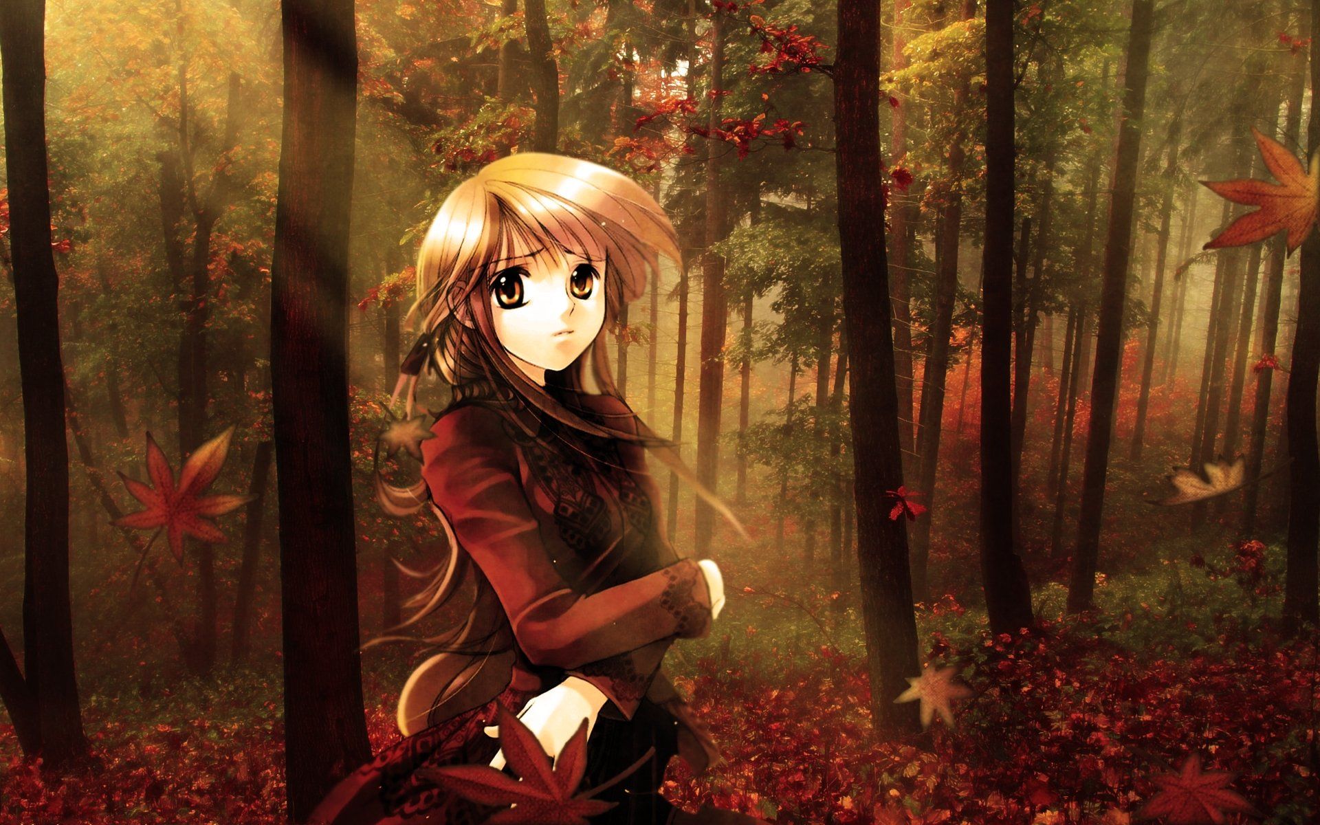 Anime Girl Autumn Fall