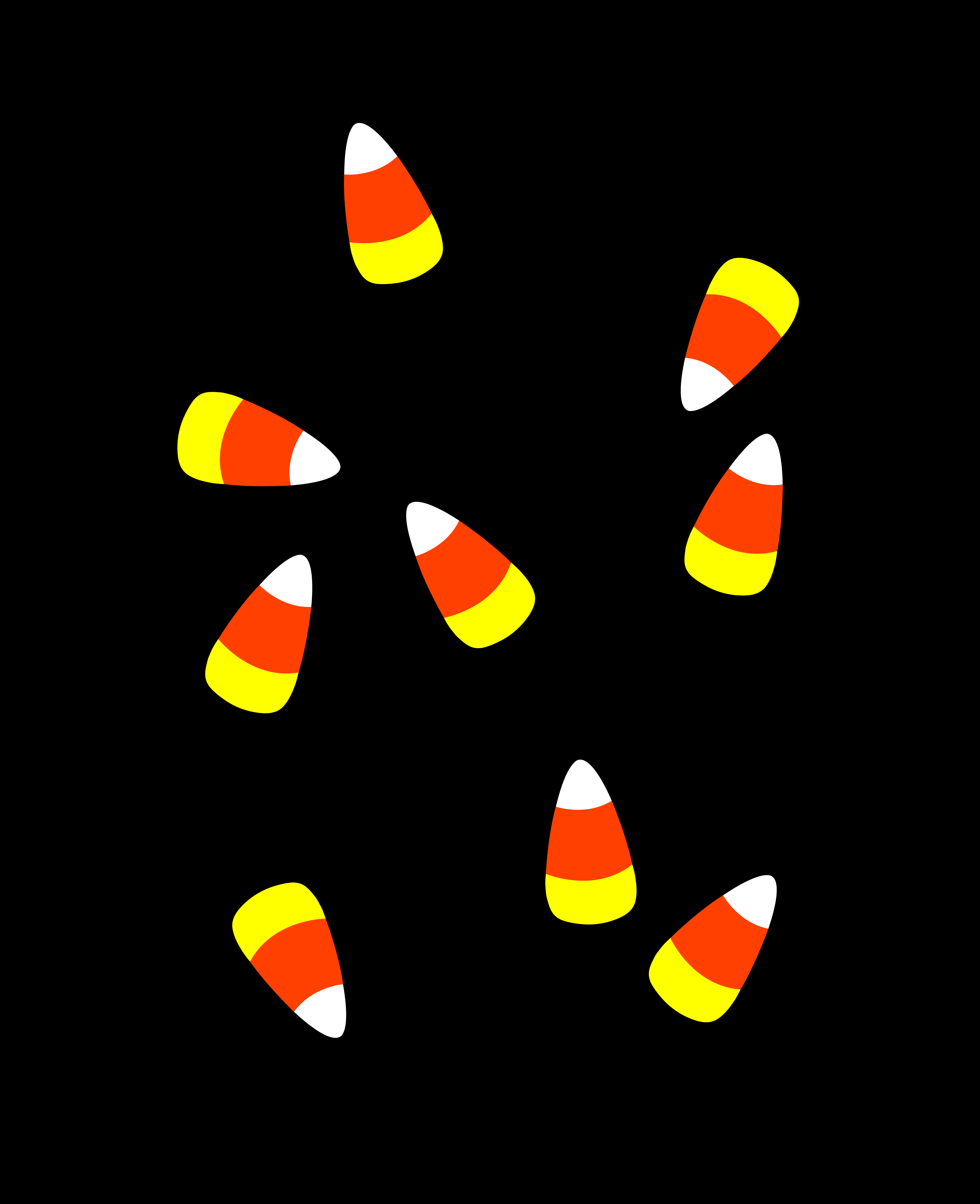 holloween pics. Halloween Candy Corn on Black Background Clip Art. Halloween candy corn, Candy corn, Halloween party candy