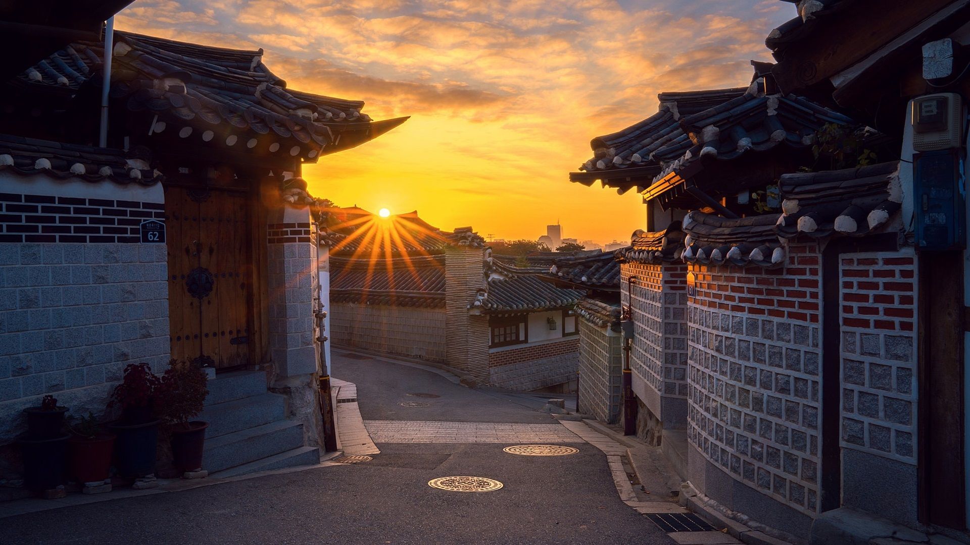 South Korea, Seoul, Old Town, Morning, Sunrise 640x1136 IPhone 5 5S 5C SE Wallpaper, Background, Picture, Image
