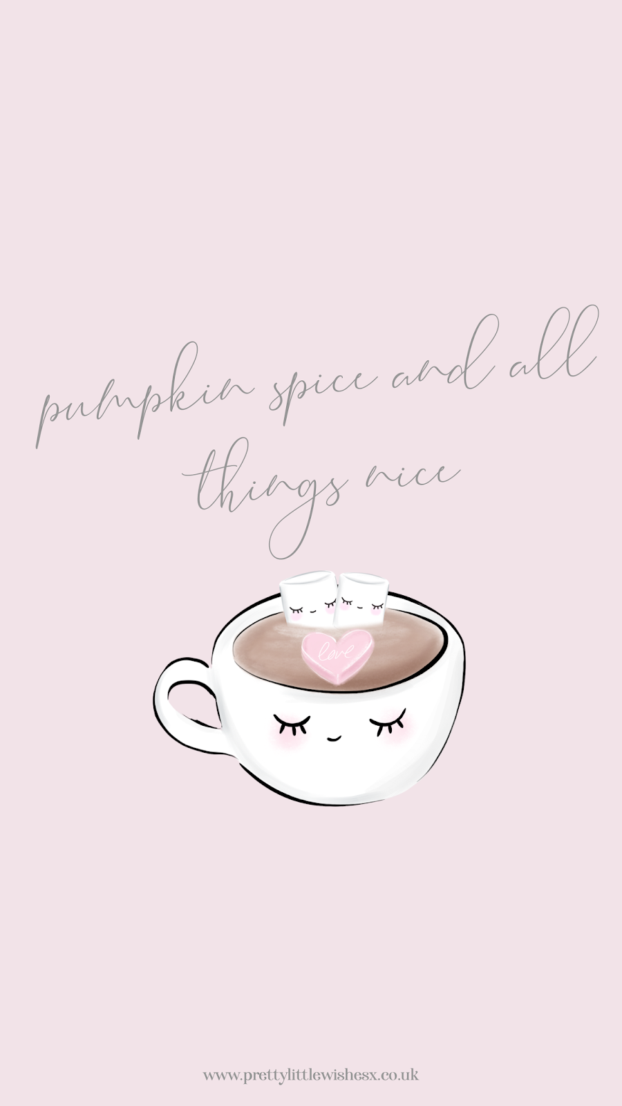 Pretty Little Wishes: Pink Pumpkin Spice Prettiness. Girly Autumn Wallpaper For Your Phone