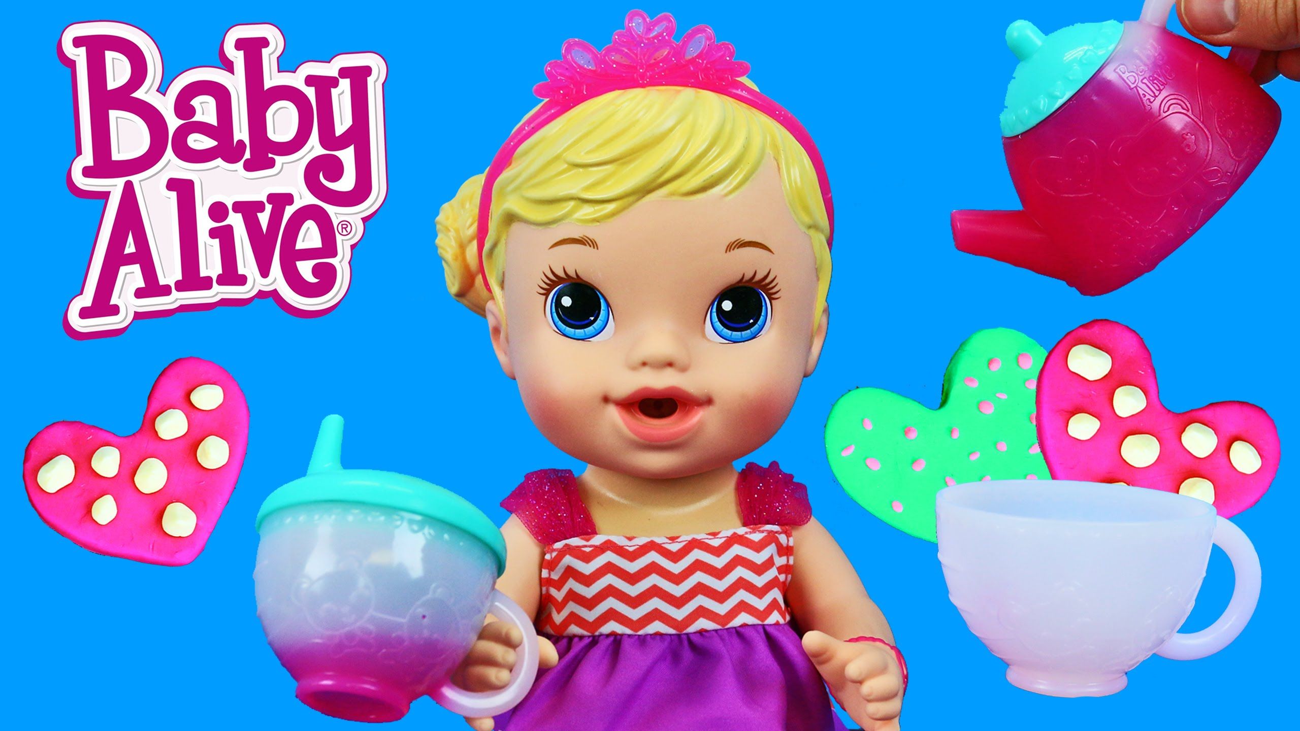 Baby Alive Teacup Surprise Baby Doll Fun Tea Party with DIY Play Doh Cookies by DisneyCarToys. Fun tea party, Baby alive, Baby dolls
