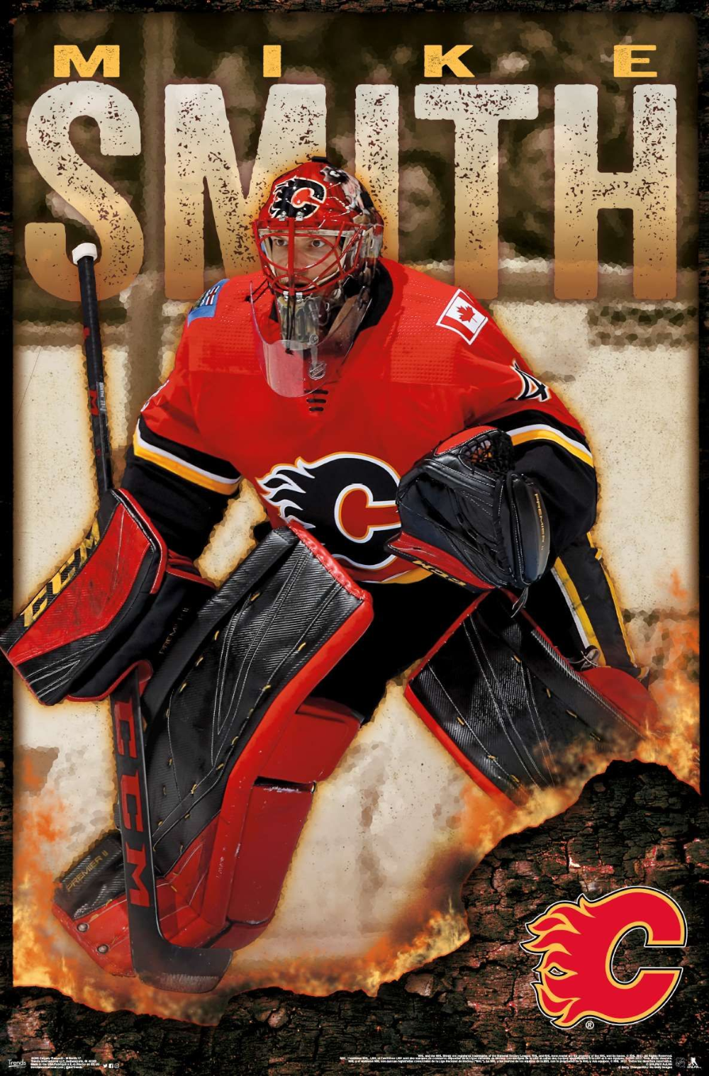 NHL Calgary Flames Smith. Calgary flames, Mike smith, Hockey posters