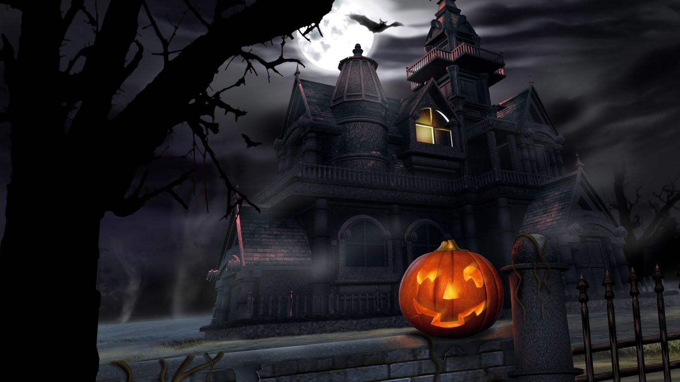 House of lost souls / Halloween Desktop wallpaper 1366x768
