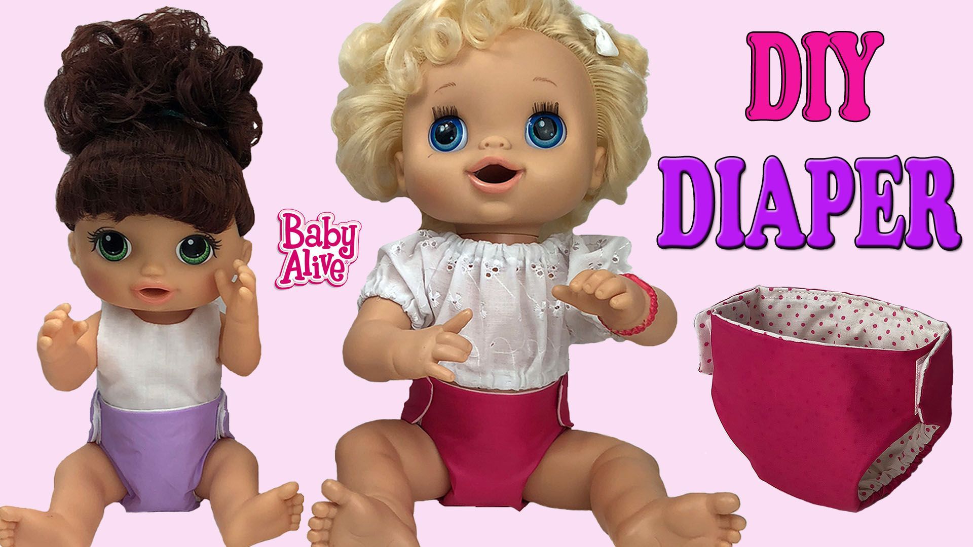 How to make Diapers for Baby Alive Doll Reusable Free Pattern available in 2 sizes 12 inch and 16 inch. Baby alive, Baby alive dolls, Diaper pattern