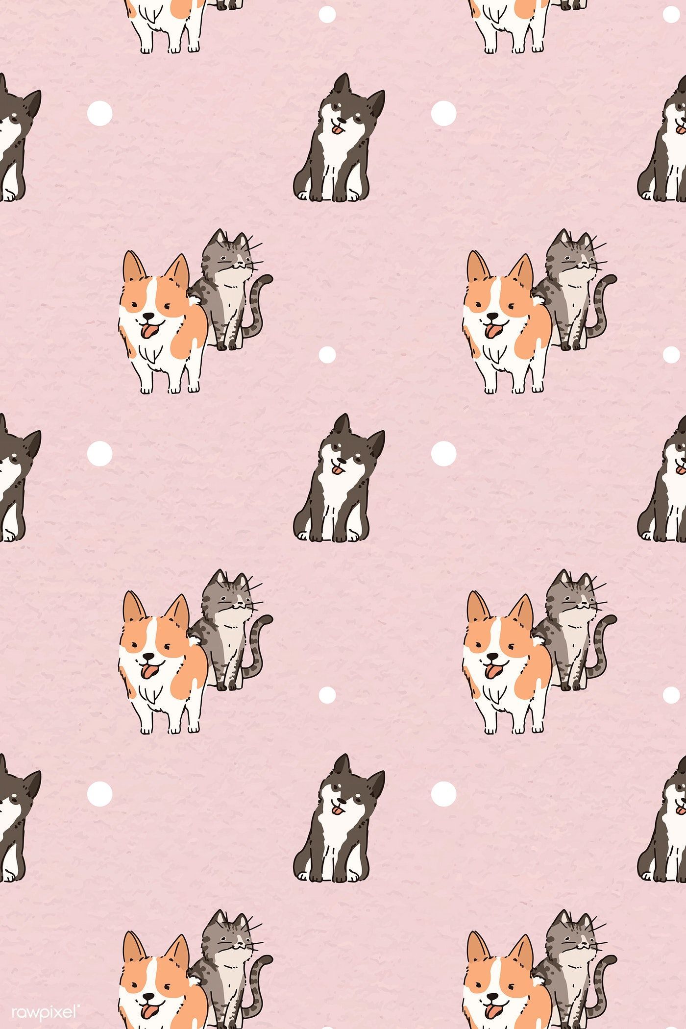 Cute Cartoon Dogs And Cats Wallpapers - Wallpaper Cave