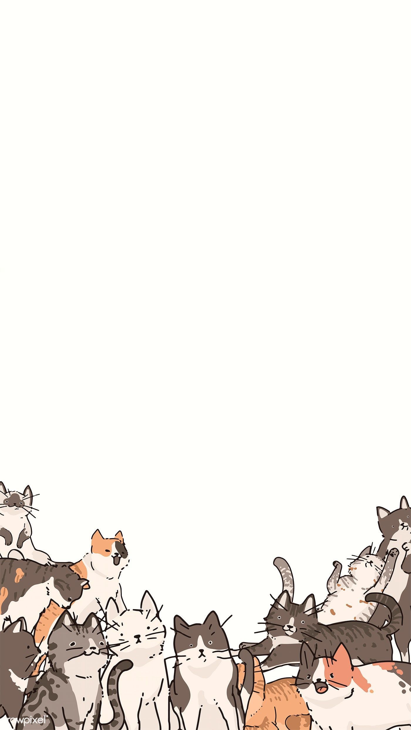Download premium vector of Cats doodle pattern background vector 1199508. Cat doodle, Cat pattern wallpaper, Cat wallpaper