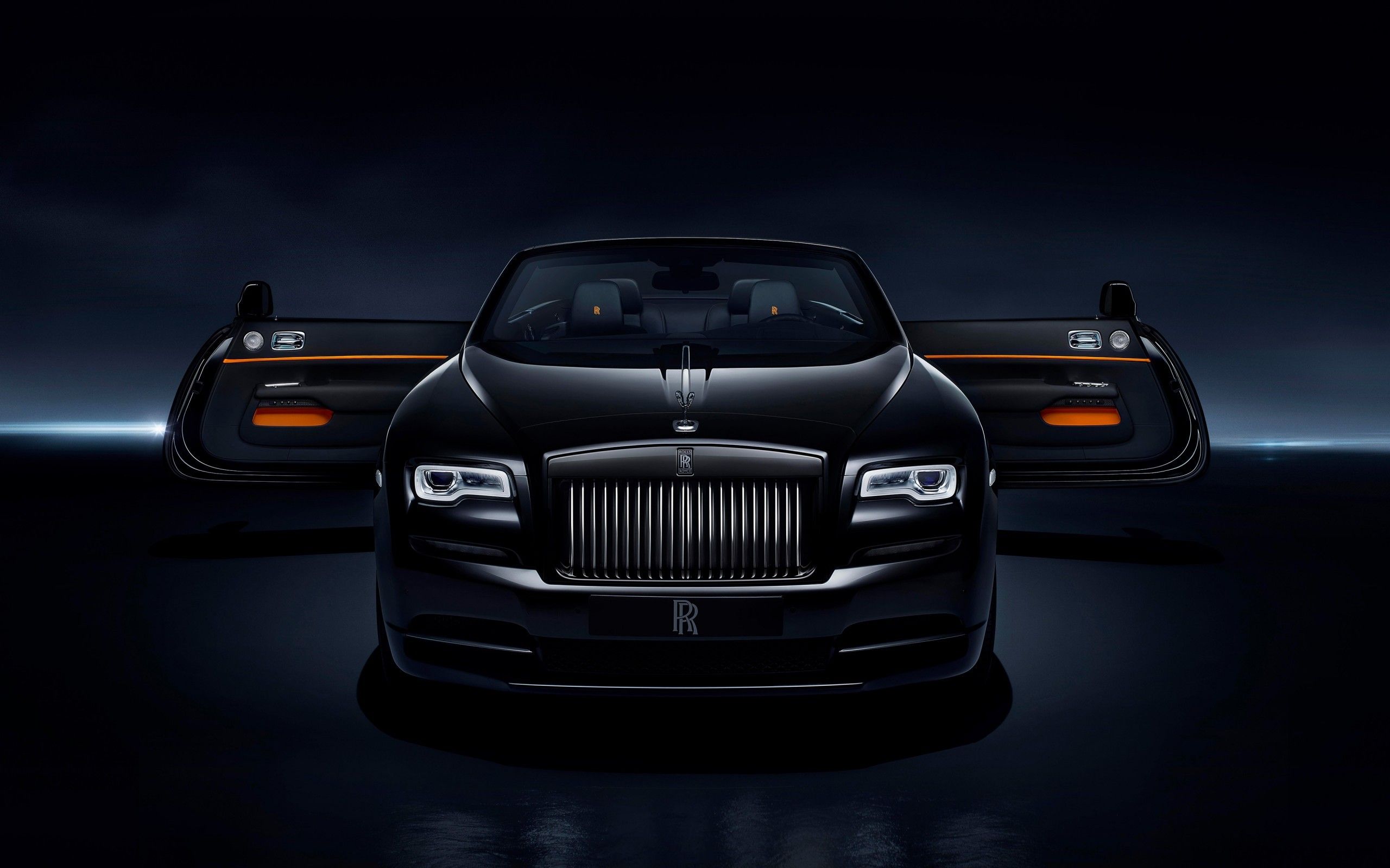 Download 2560x1600 Rolls Royce, Front View, Black, Luxury, Cars Wallpaper For MacBook Pro 13 Inch