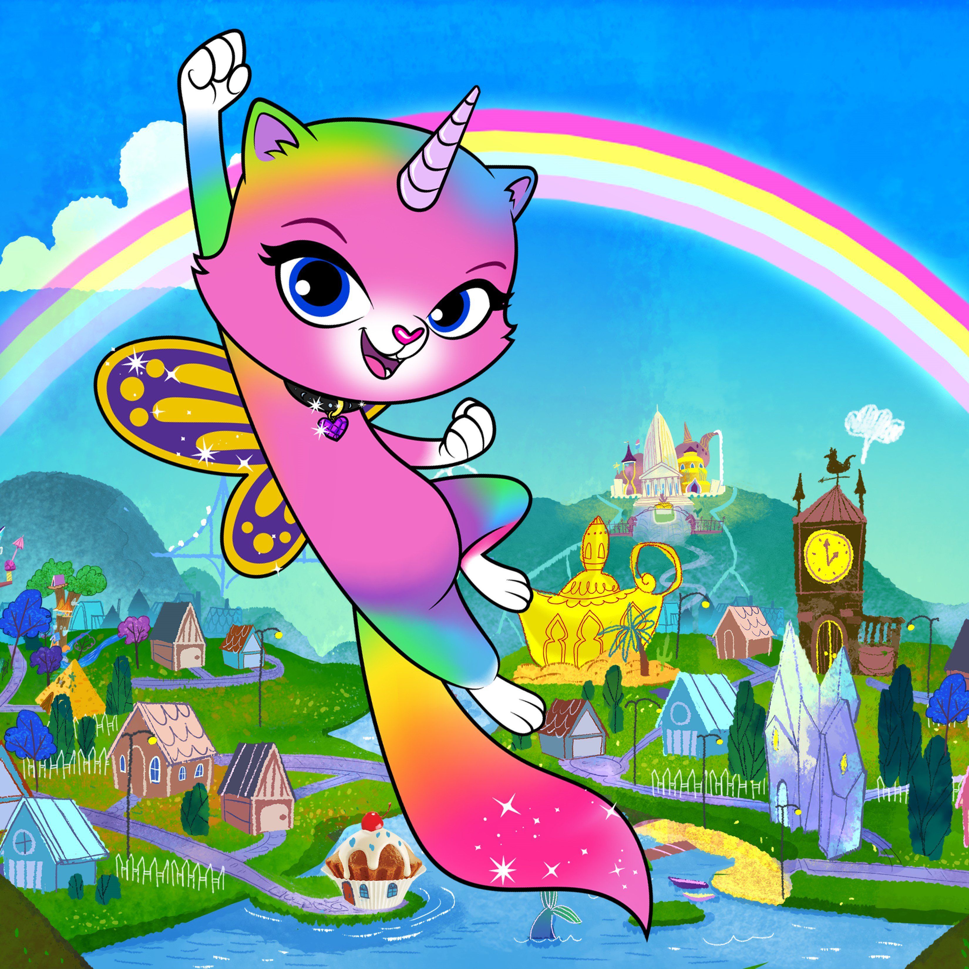 Rainbow Butterfly Unicorn Kitty: Nickelodeon Surprises Fans with New Animated Series. Rainbow butterfly, Unicorn cat, Cat party
