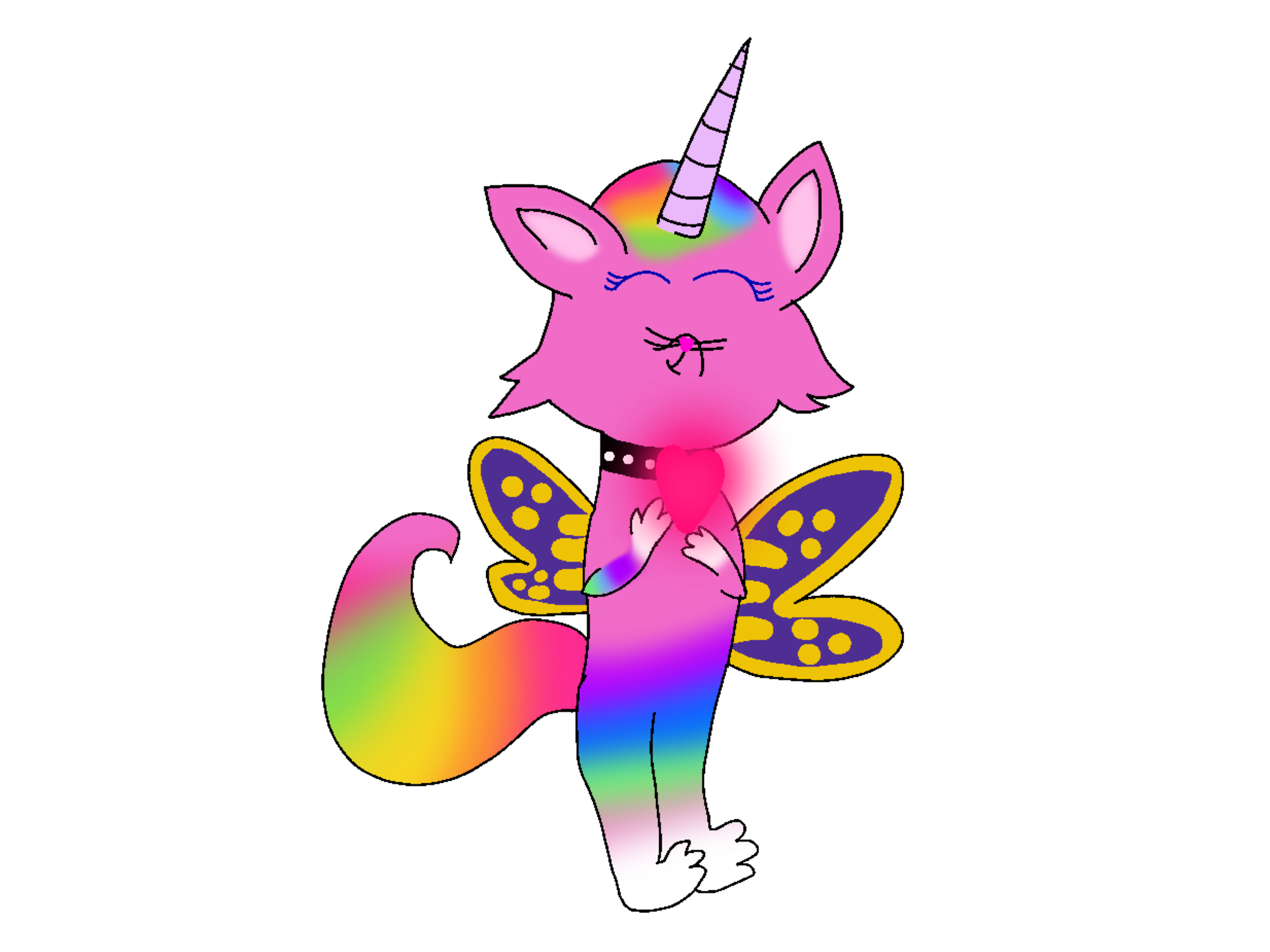 Felicity (Rainbow Butterfly Unicorn Kitty) Rd ART street