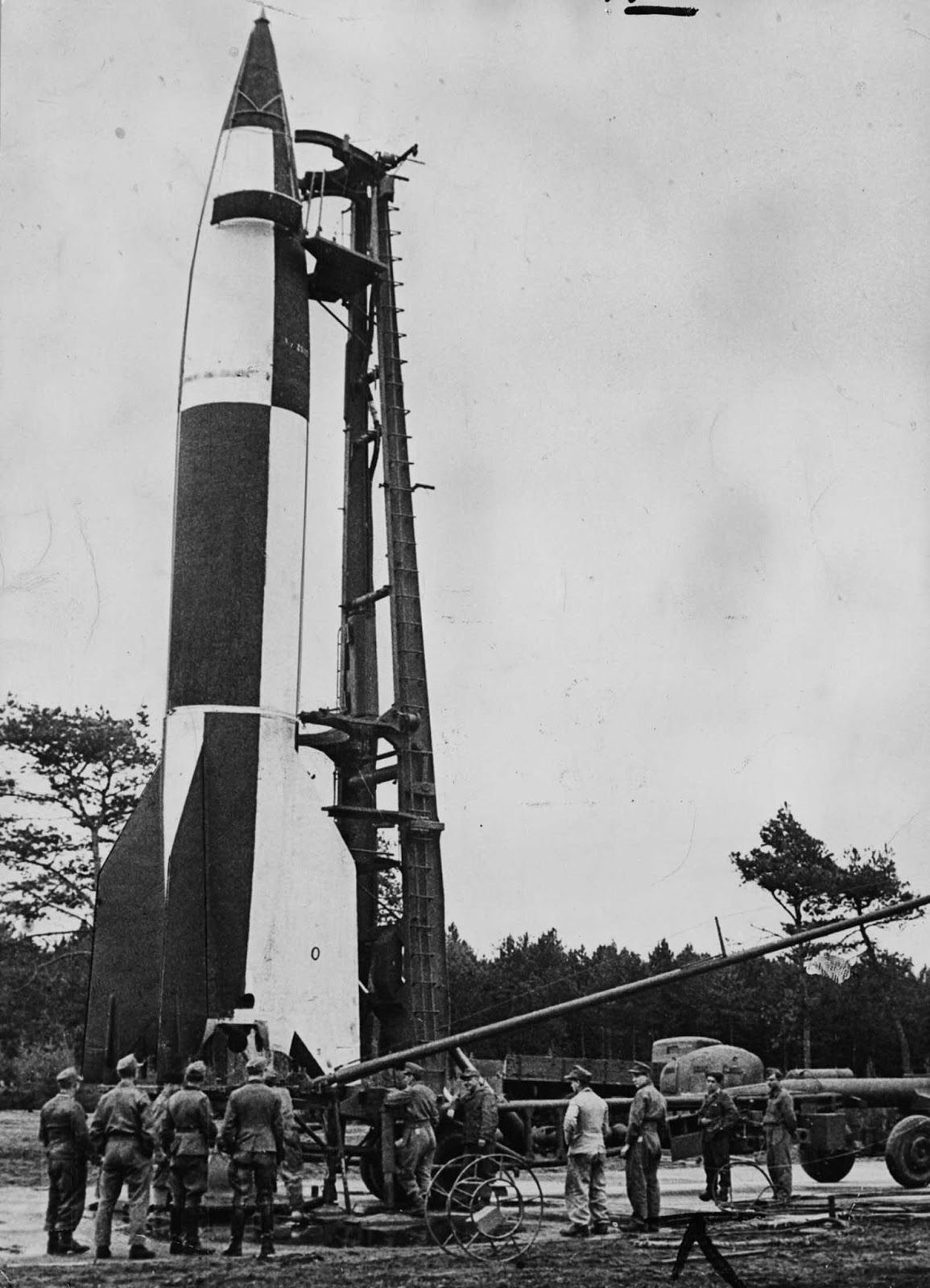 V 2 Rockets In Picture, 1944 1945 Historical Photo