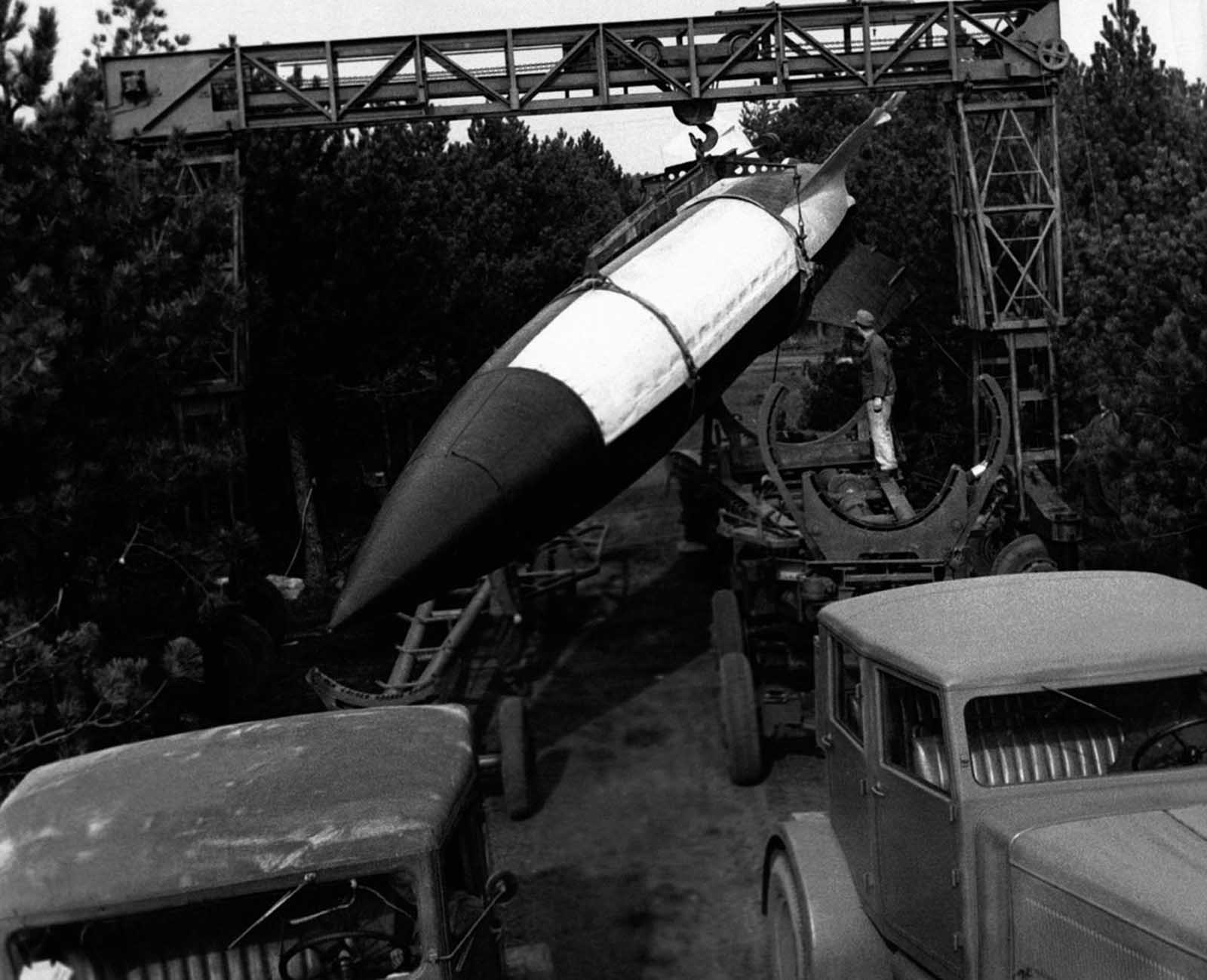 V 2 Rockets In Picture, 1944 1945 Historical Photo