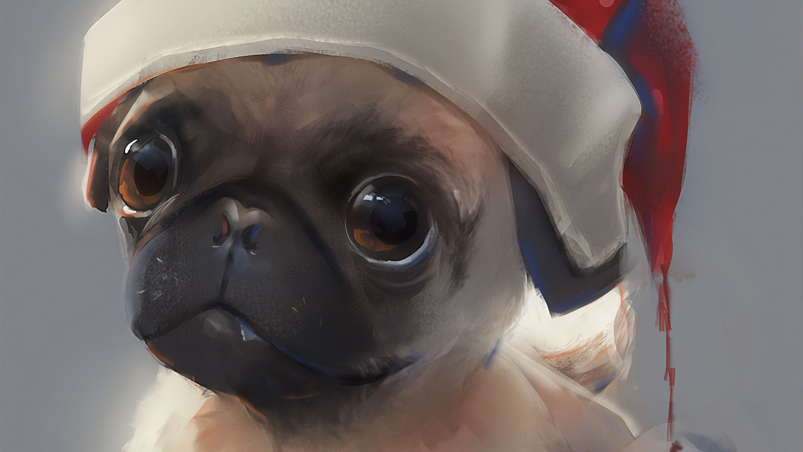 Pug Merry Christmas, HD Animals, 4k Wallpaper, Image, Background, Photo and Picture