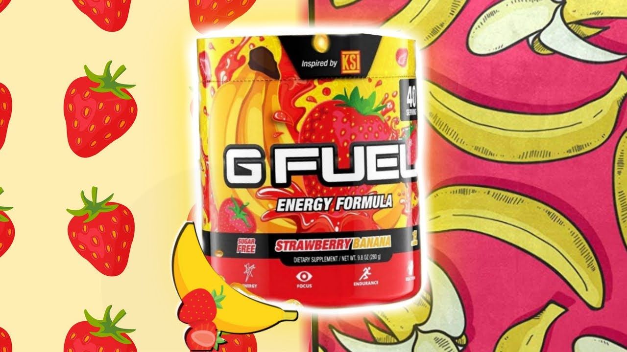 NEW! G FUEL STRAWBERRY BANANA UNBOXING AND TASTE TEST!!