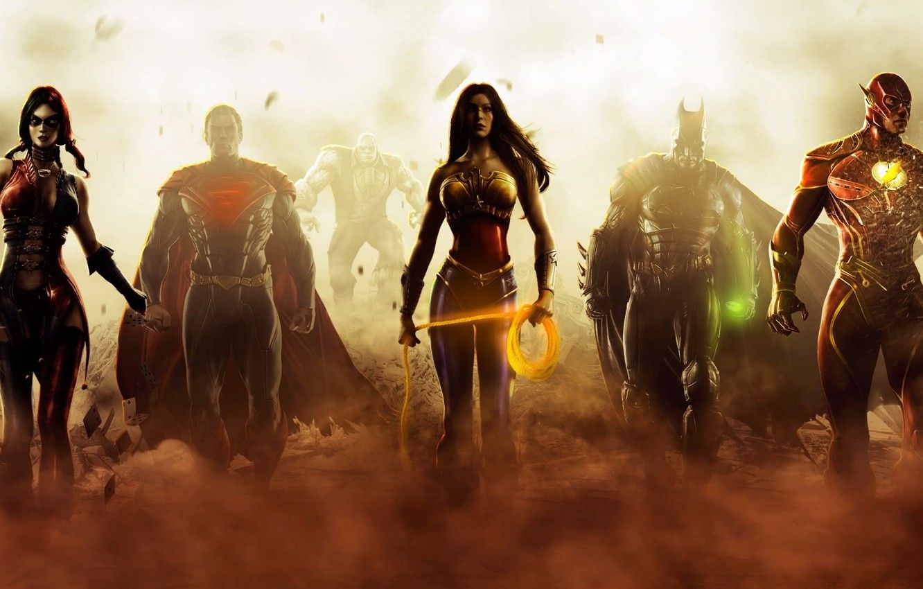 Wallpaper Wonder Woman, Batman, Superman, Flash, Gods Among Us, Injustice image for desktop, section игры