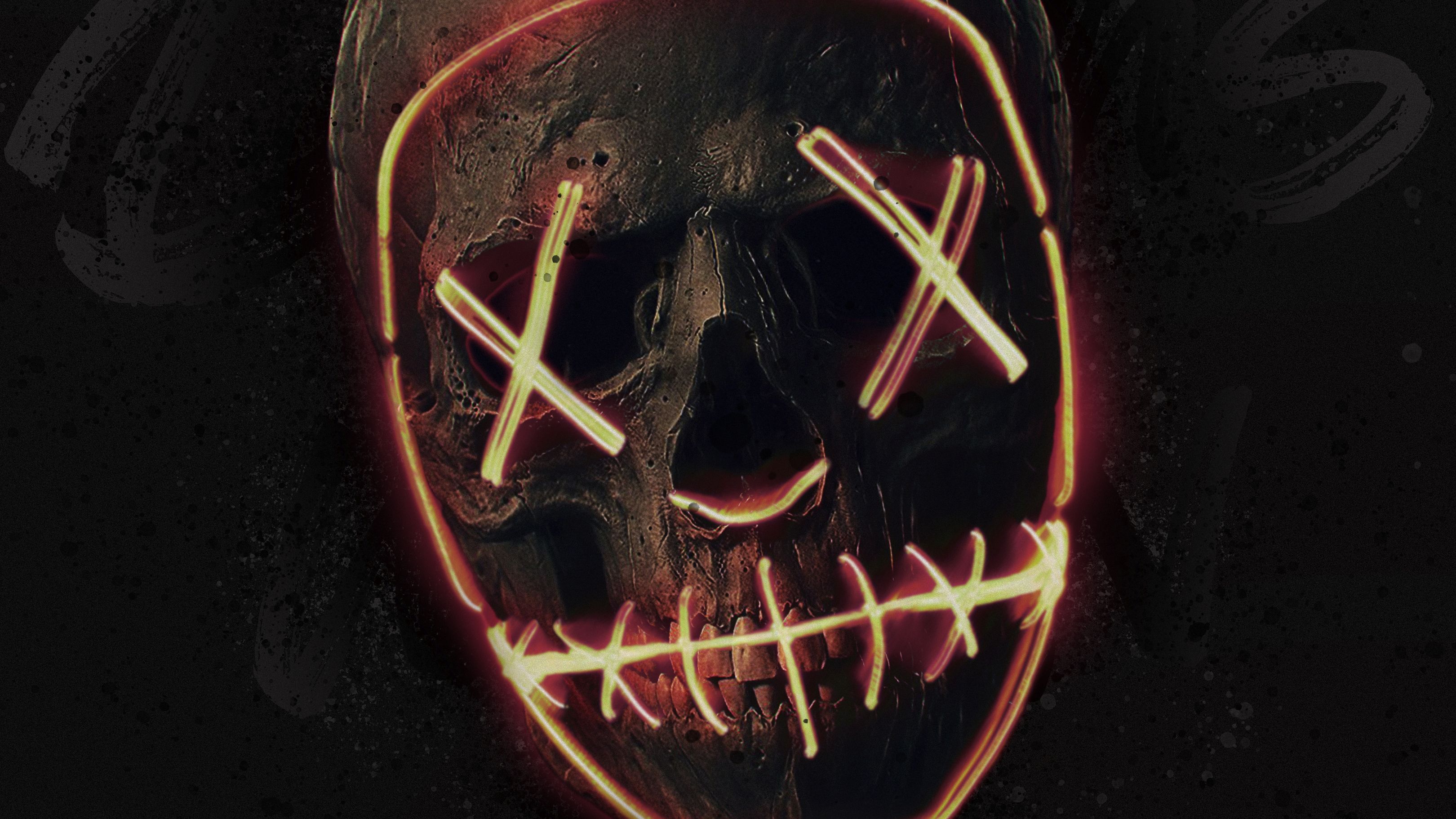Skull Neon Mask, HD Artist, 4k Wallpaper, Image, Background, Photo and Picture