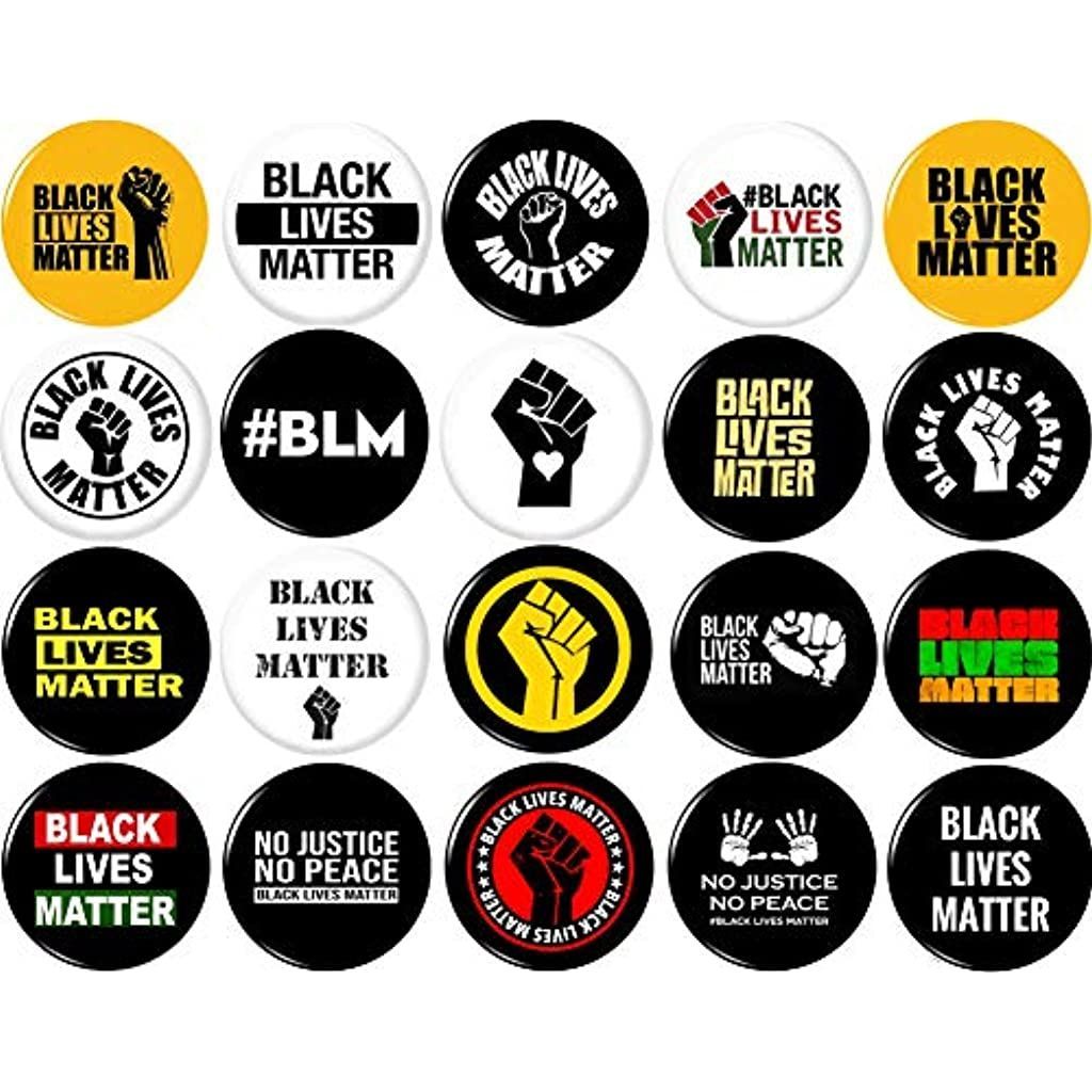 Black Lives Matter 20 NEW 1 Inch (25mm) Set of 20 Pinback Buttons Badges Pins 1 BLM. Black lives matter, Black lives matter quotes, Black lives