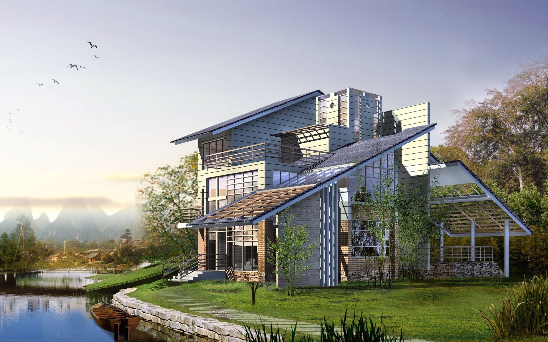 3D House. Futuristic home, Architecture, Architecture design