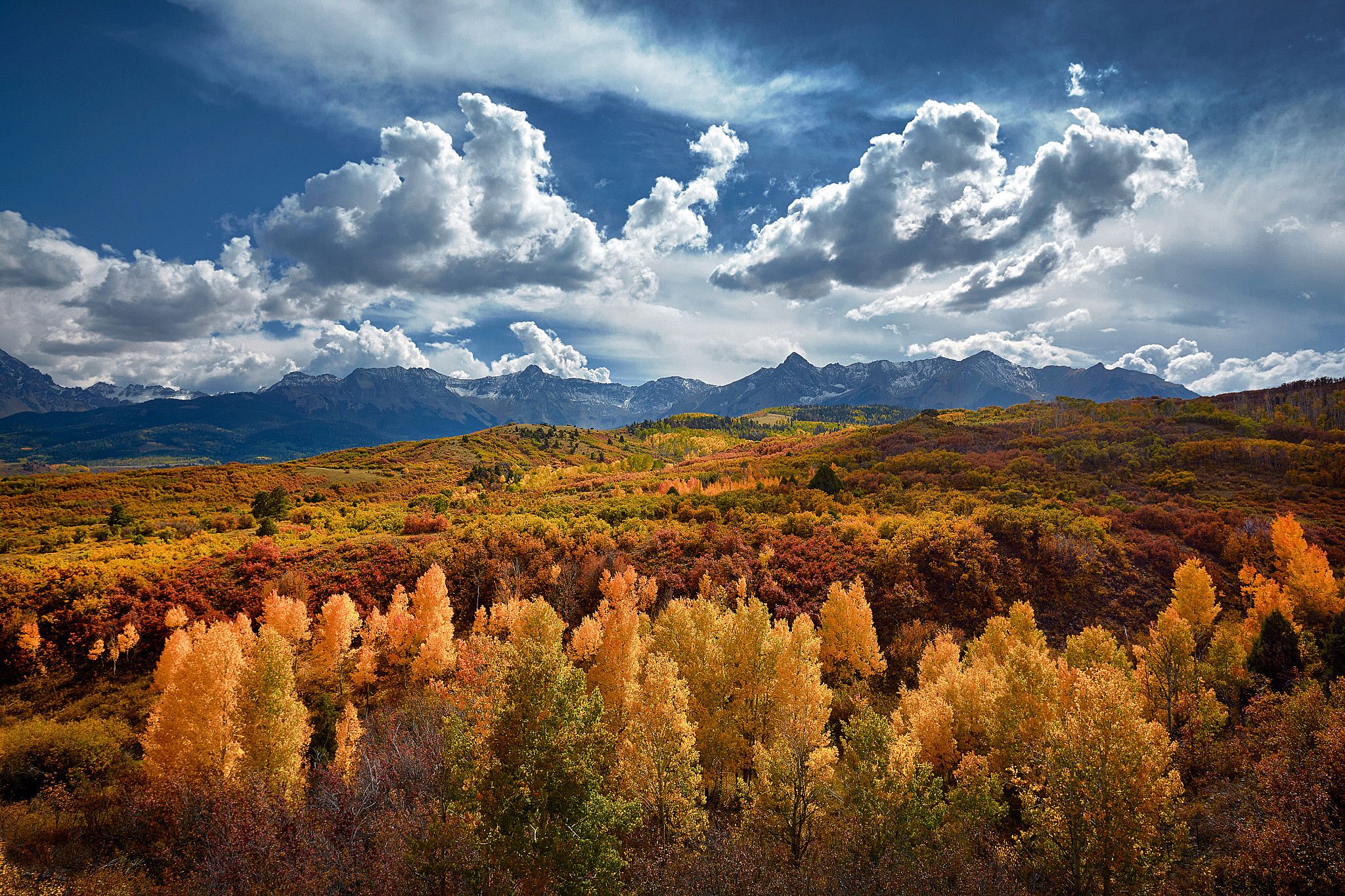 Golden Autumn wallpaper. Download wide photo of a beautiful natural scenery