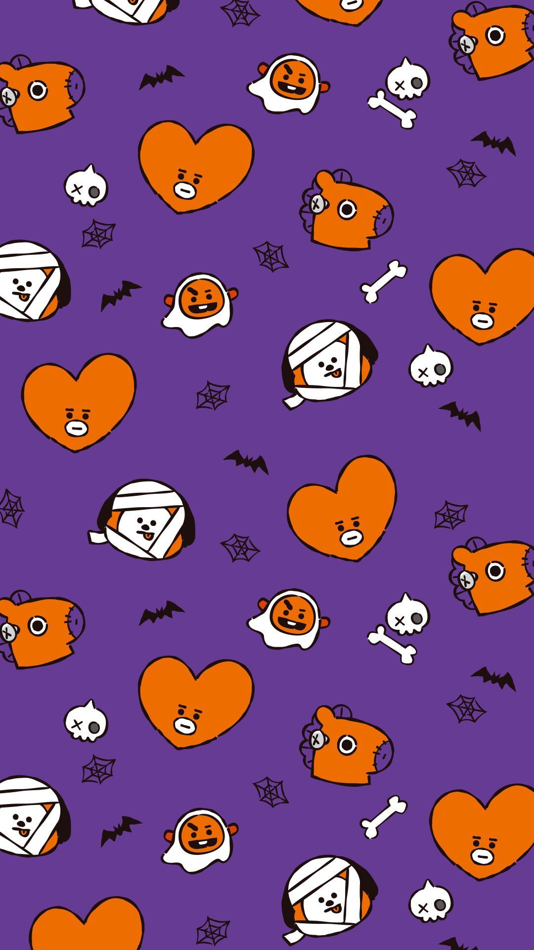 LINEFRIENDS PIC. GIFs, pics and wallpaper by LINE friends. Bts halloween, Halloween wallpaper, Line friends