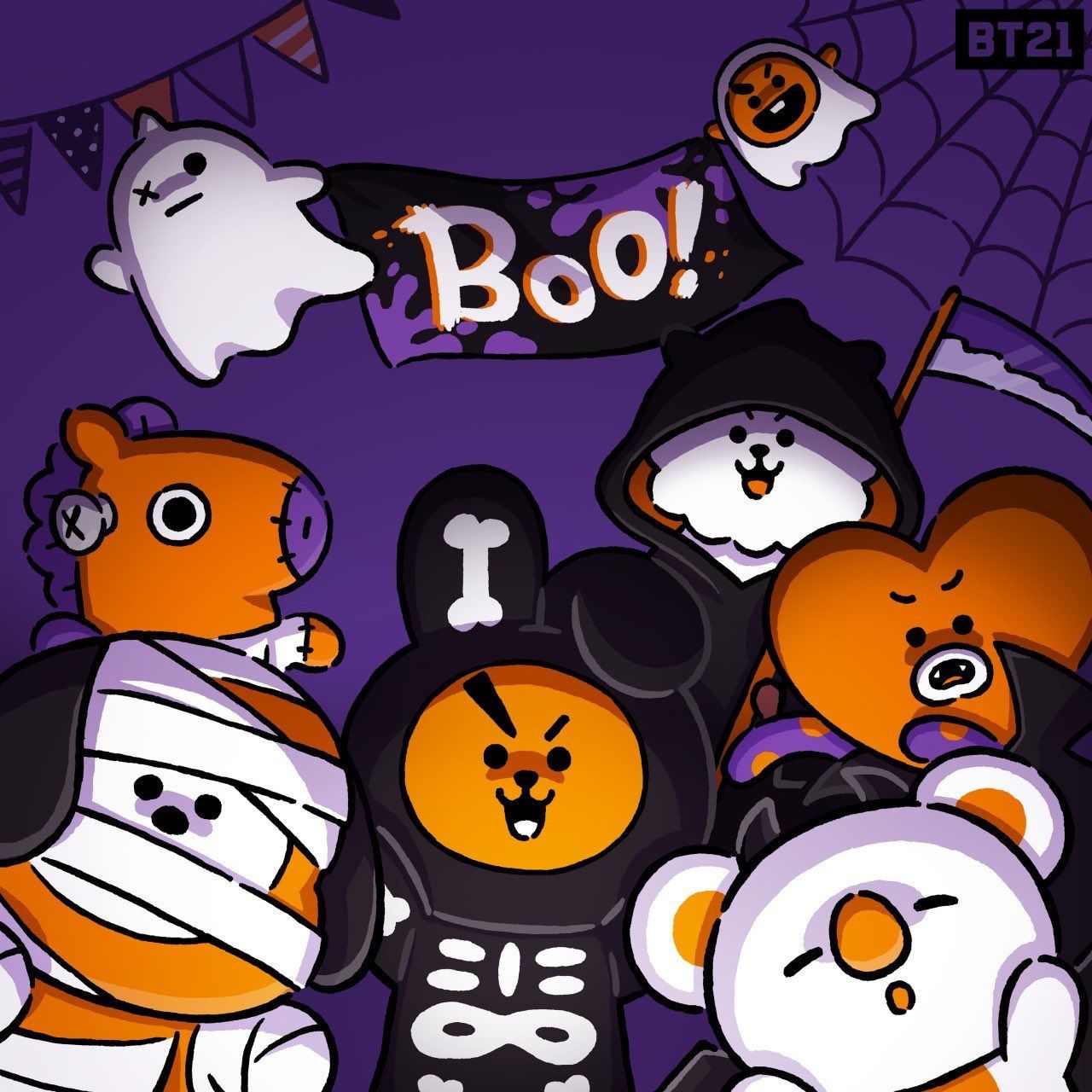 BT21 the BOO crew for a frightfully good time!