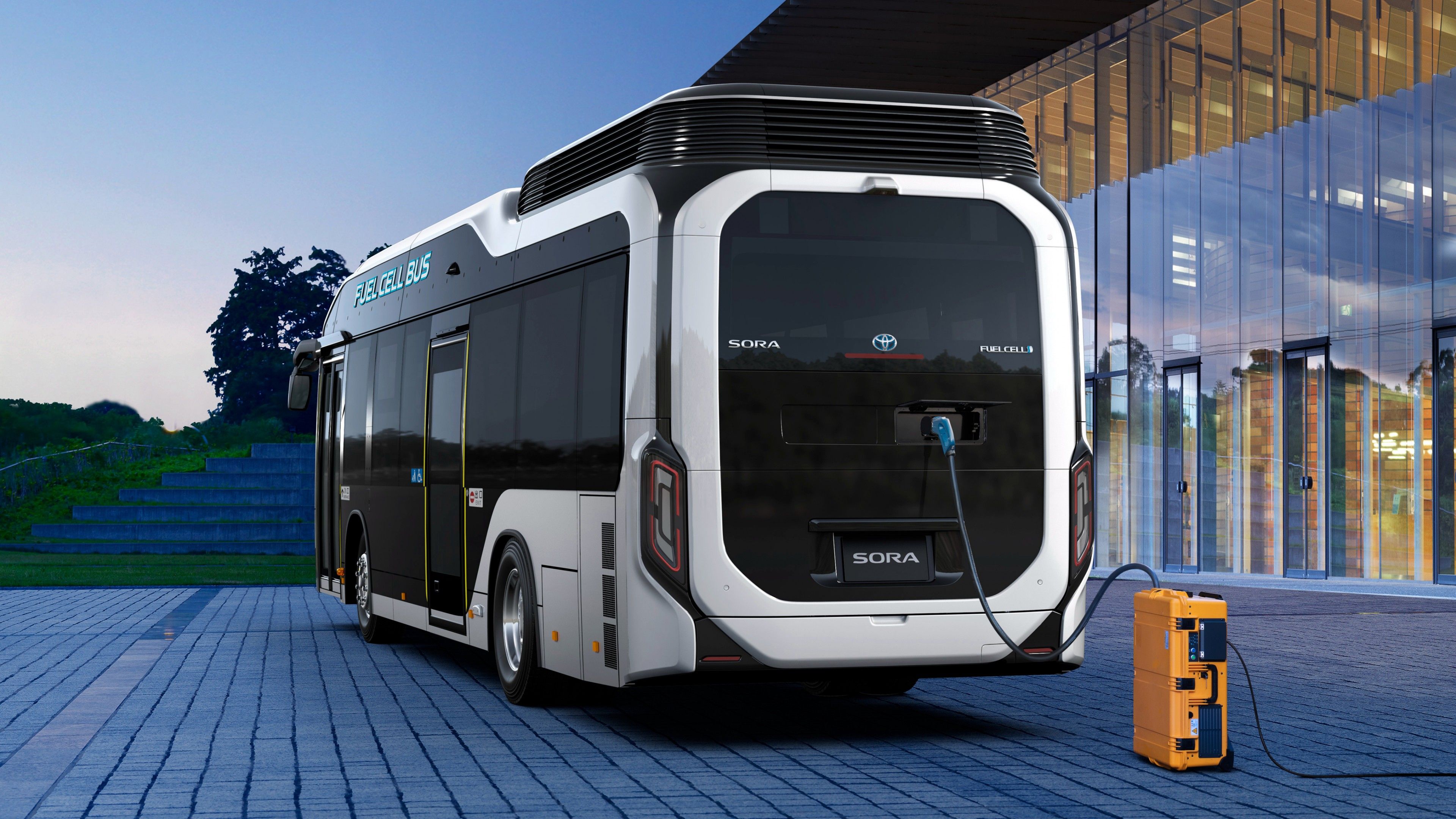 Toyota Sora Fuel Cell Bus 4K Wallpaper. HD Car Wallpaper