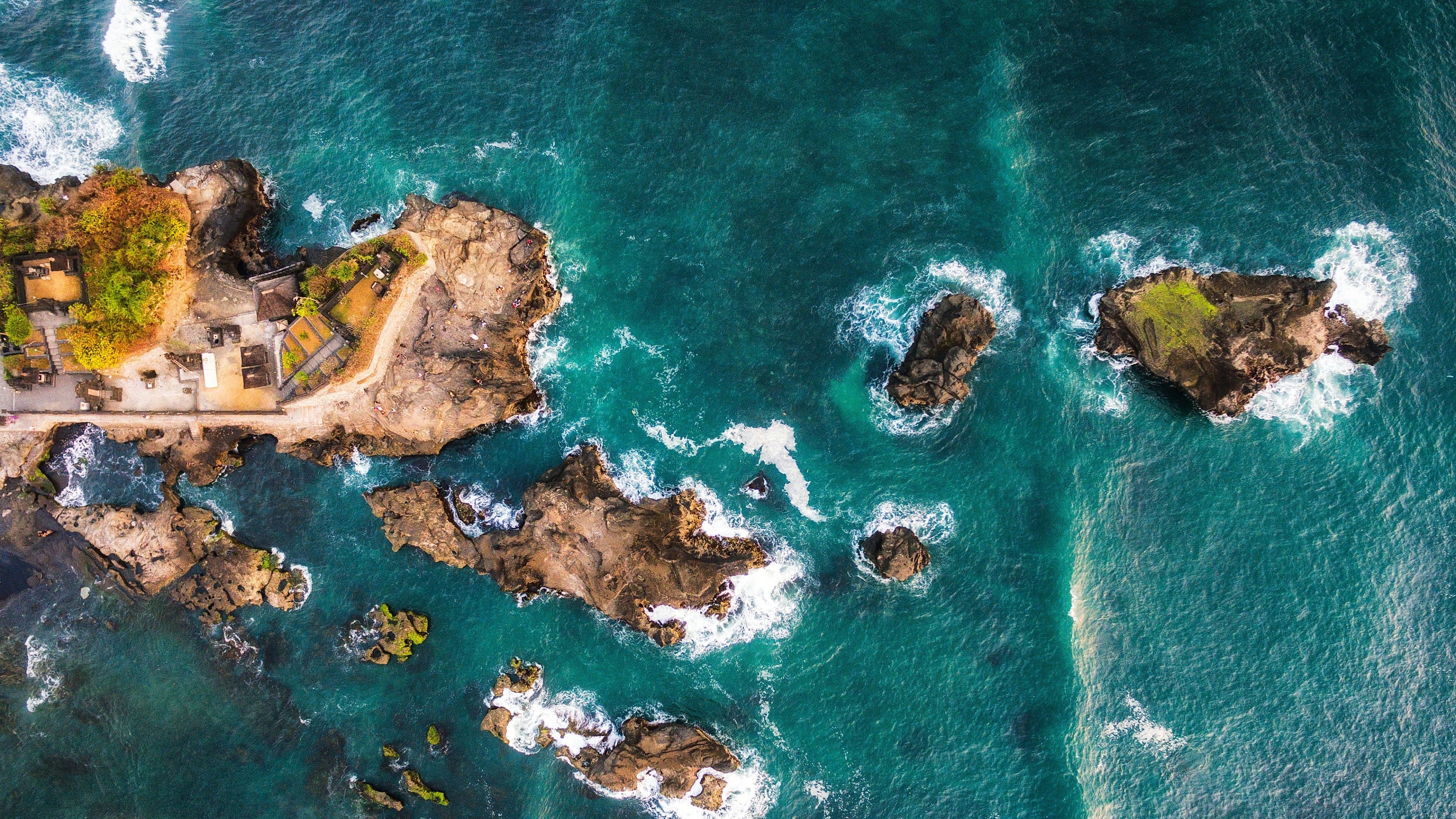 Download 3840x2160 Indonesia, Bali, Island, Top View, Ocean Wallpaper for UHD TV