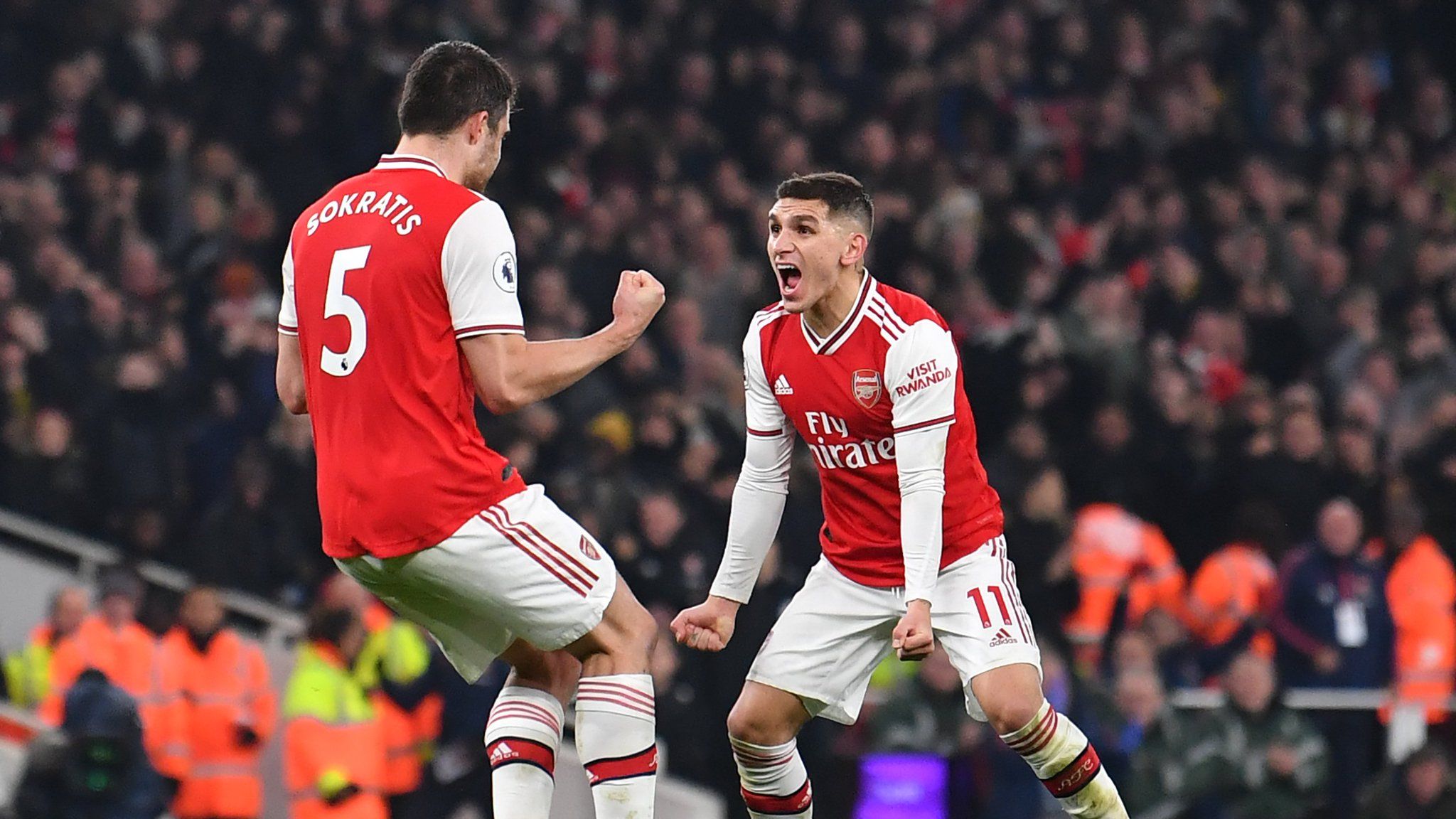 Sokratis Scores As Arsenal Defeat Manchester United 2 0