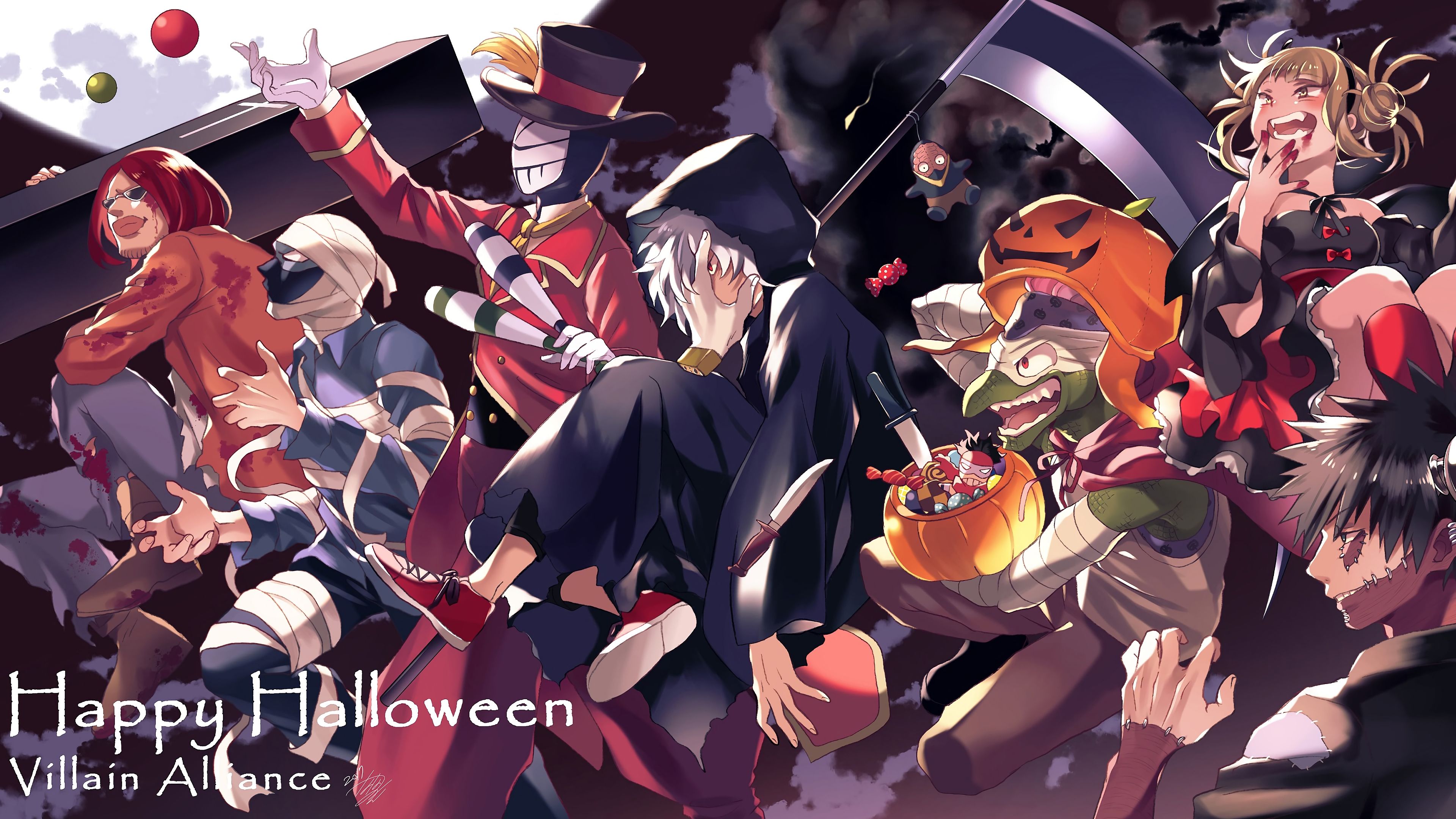 My Hero Academia League of Villains Vanguard Action Squad Happy Halloween 4K