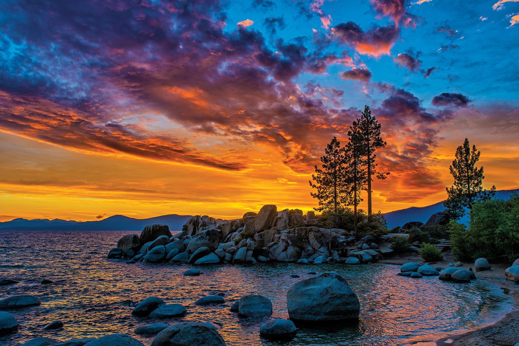 Sunset Sand Harbor Beach Lake Tahoe Wallpapers Wallpa - vrogue.co