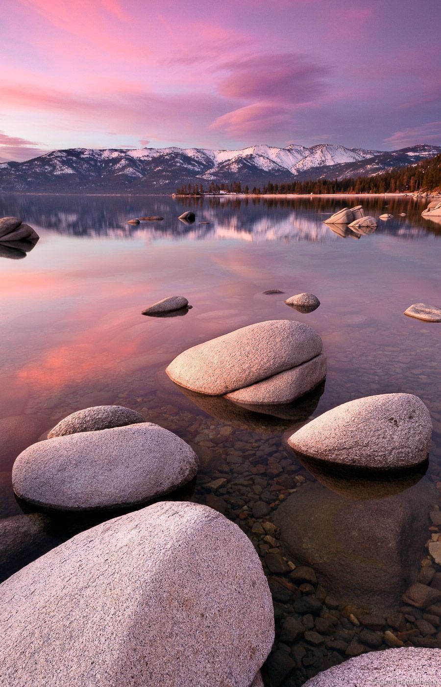 Lake Tahoe Sunset. Lake Tahoe, California. Grant Ordelheide Photography
