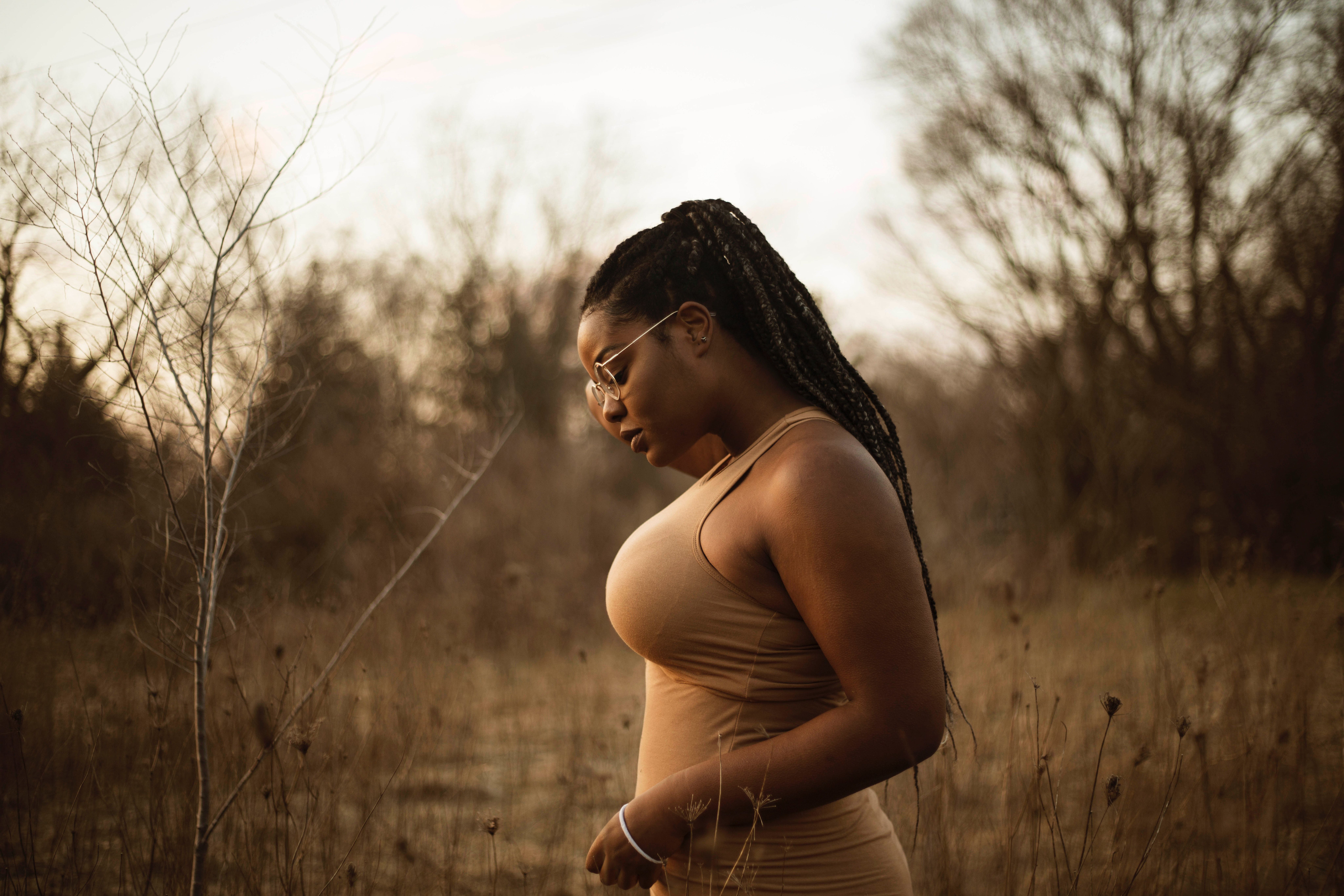 8688x5792 #strong, #melanin, #tree, #female, #african american, #brown, #Creative Commons image, #glasses, #black power, #black excellence, #black pride, #forest, #black, #black magic, #portrait, #natural hair, #african beauty, #woman