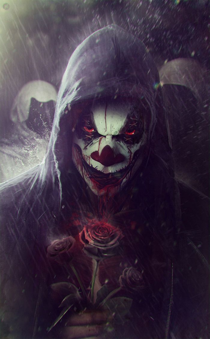 Joker. Creepy clown, Evil clowns, Scary clowns