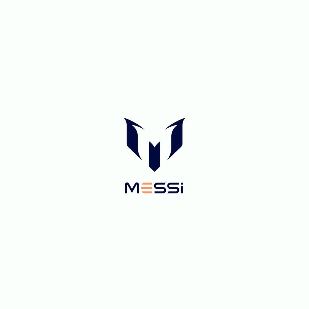 Messi Logo Art Minimal White iPad Air Wallpaper Free Download