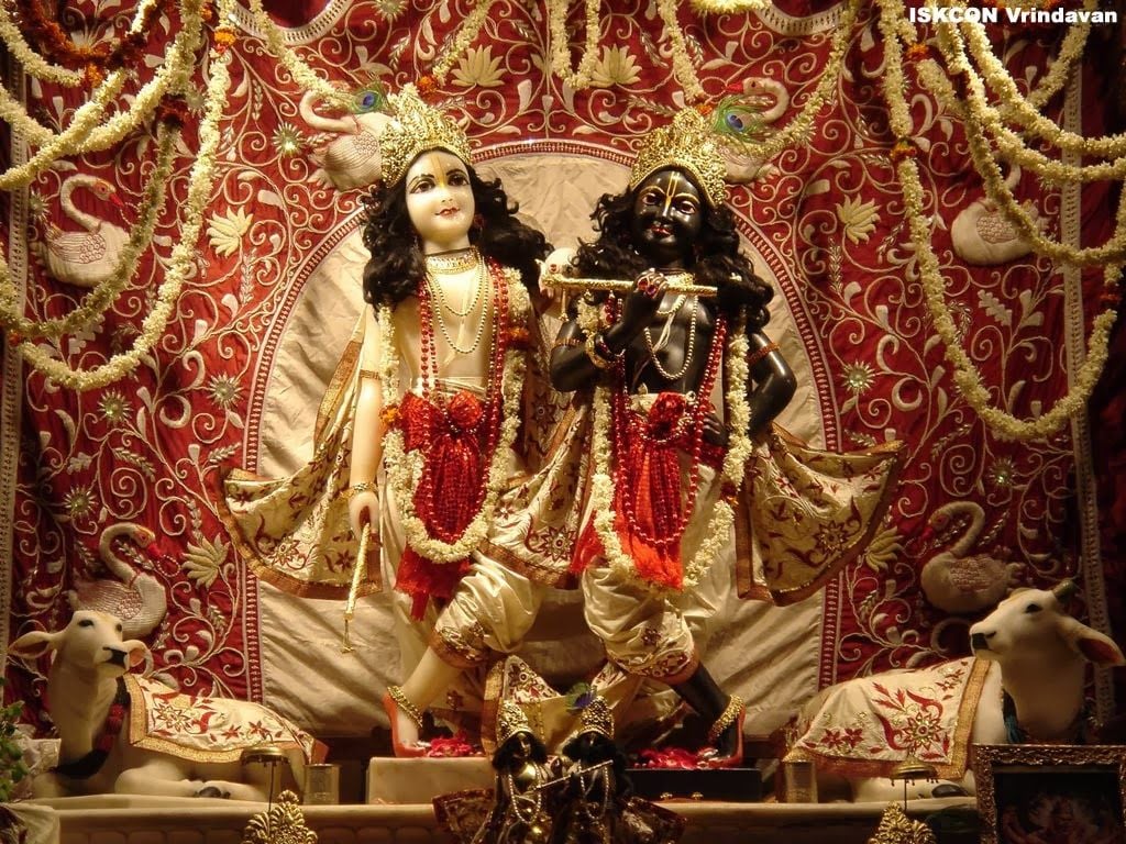 Latest Krishna Wallpaper and Krishna picture: Shree Krishna Balaram Temple Vrindavan