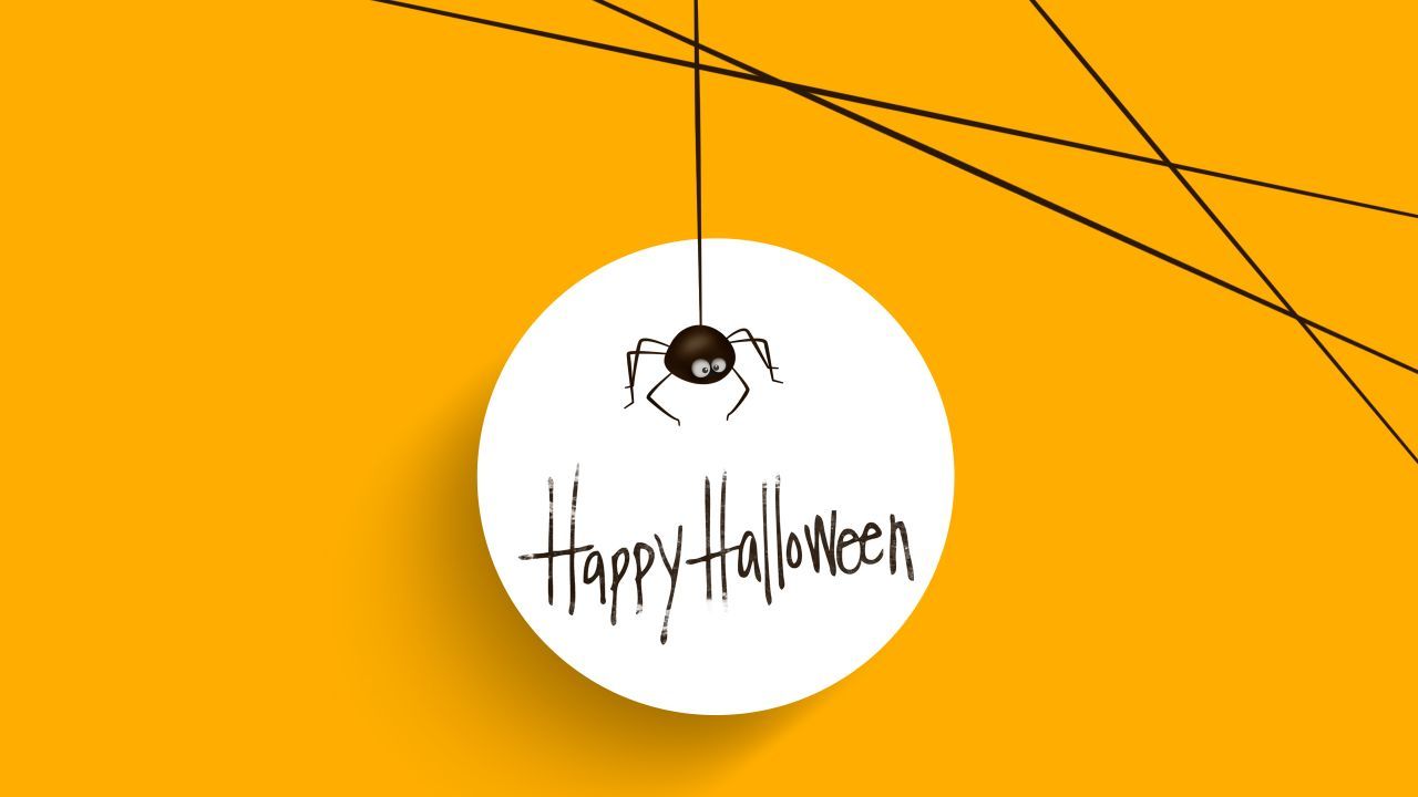 Wallpaper Happy Halloween, Minimal, HD, Celebrations / Halloween,. Wallpaper for iPhone, Android, Mobile and Desktop