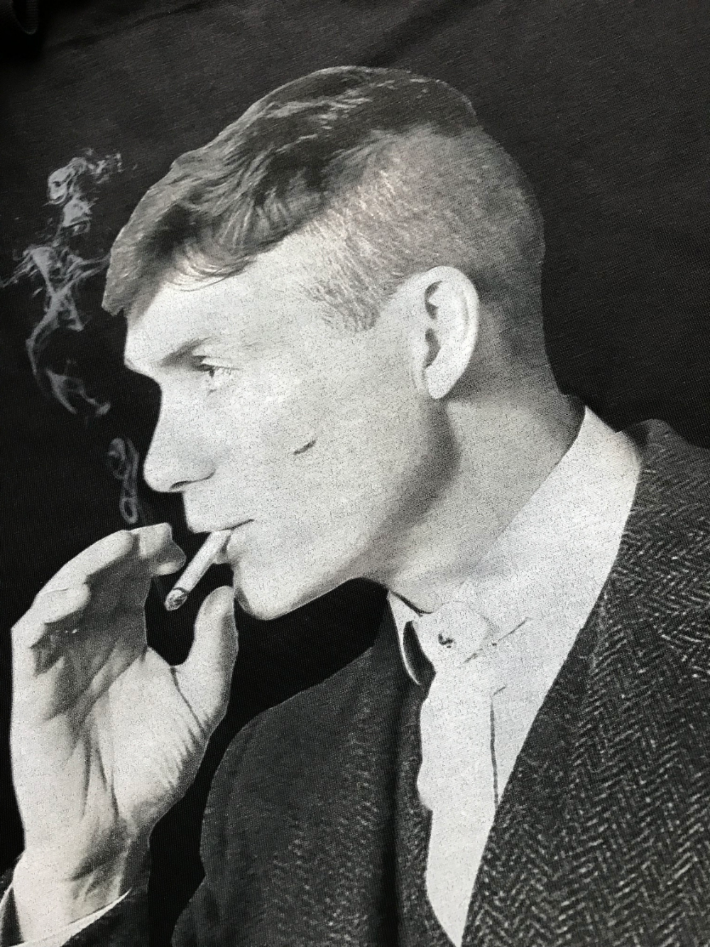 Peaky Blinders Thomas Shelby Cigarette Smoking Black And 