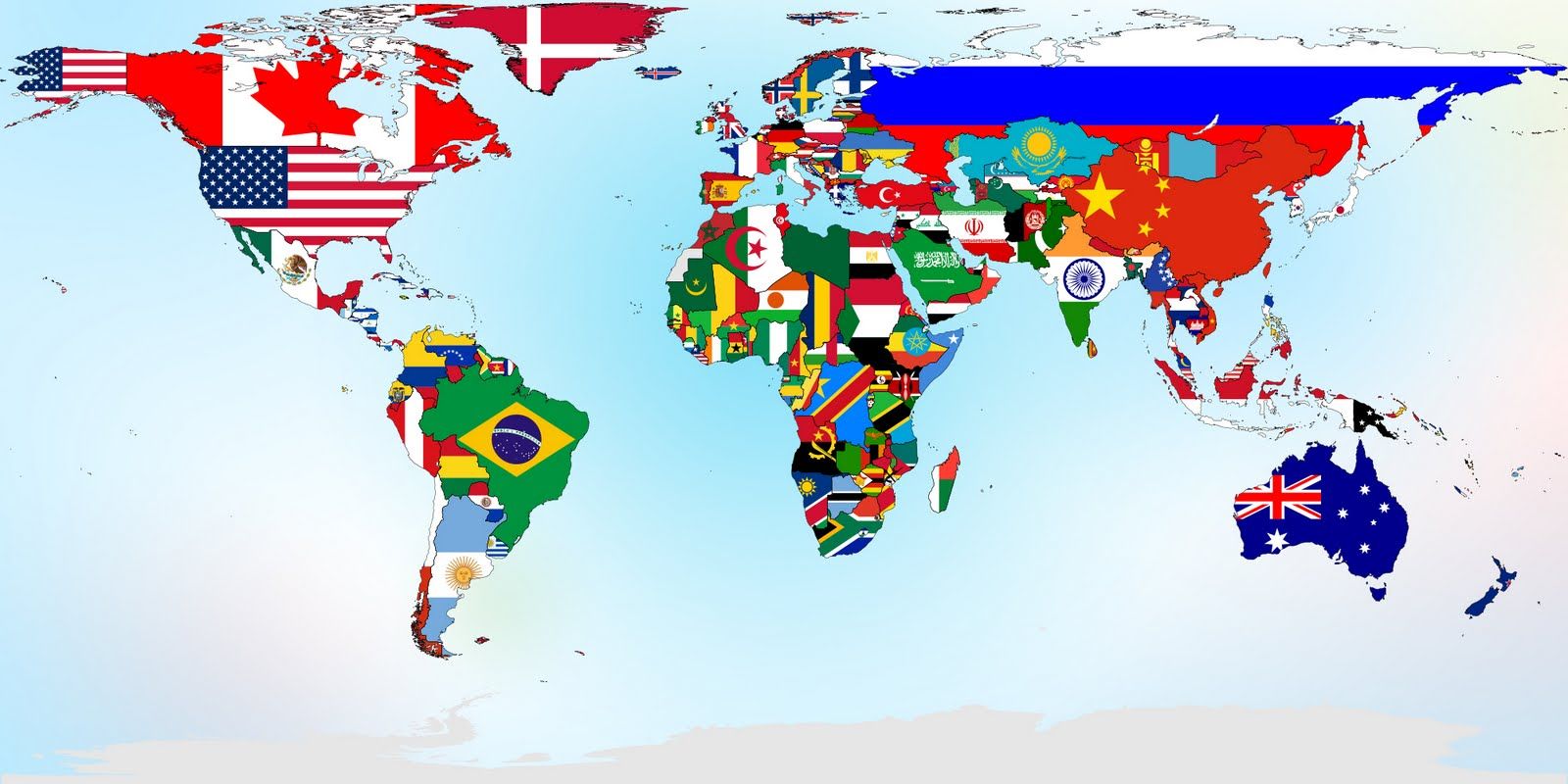 Map Wallpaper: World Flag Map Wallpaper !
