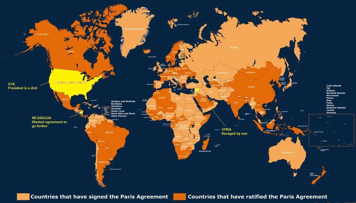 Image About Paris Climate Deal Signed Countries Infographic image. World map wallpaper, World map with countries, World map printable