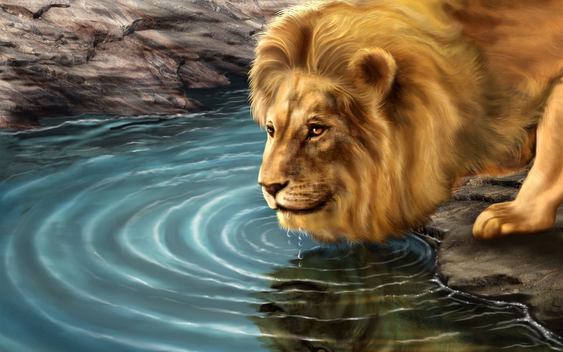 water lion