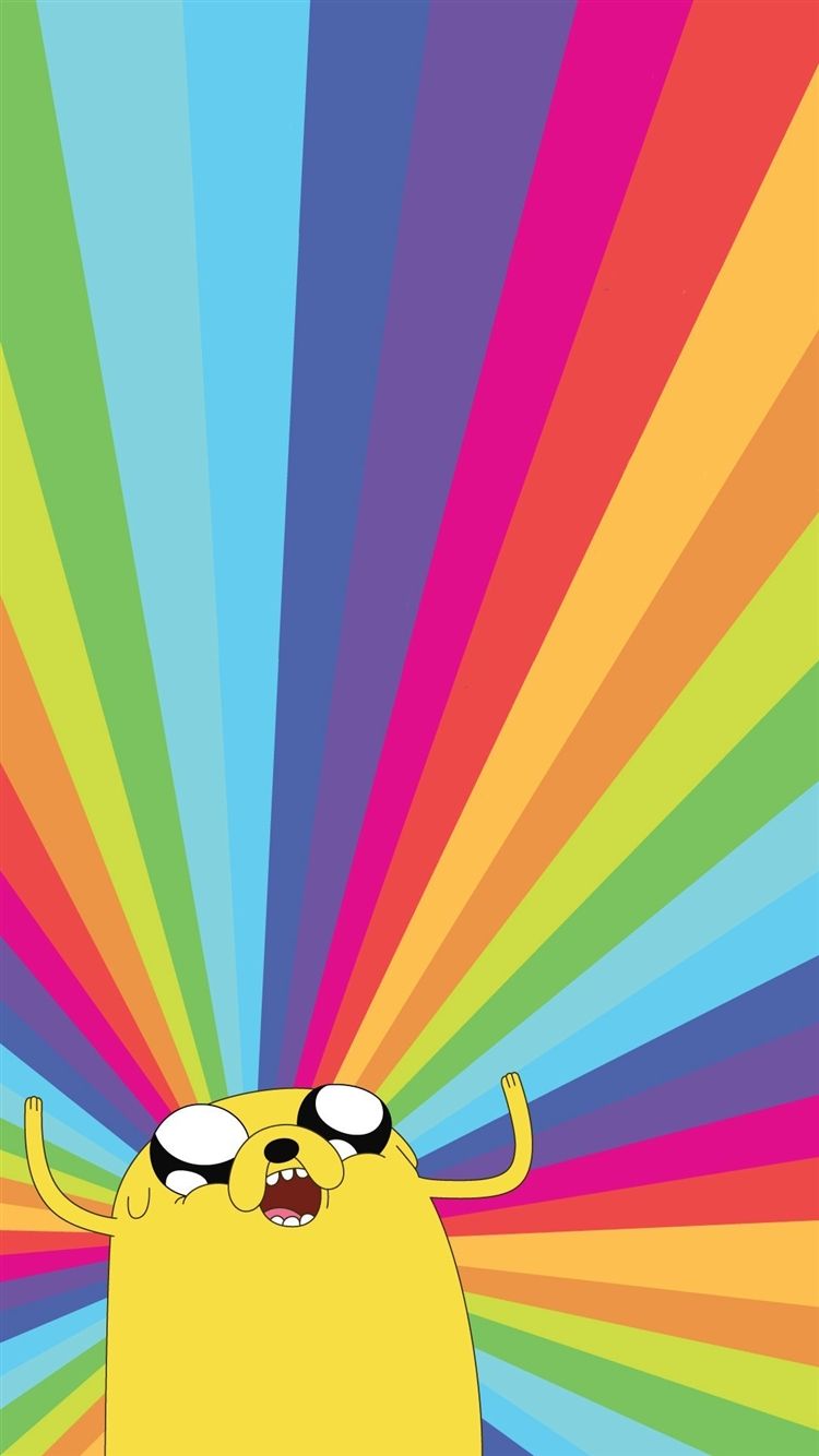 Jake The Dog Adventure Time Rainbow iPhone 8 Wallpaper Free Download