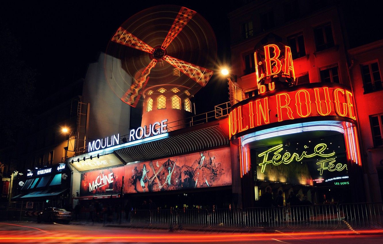 Wallpaper the city, France, Paris, cabaret, one, FR., Moulin Rouge, French, built, Paris, famous, attractions, capital, classic, red mill, incendiary image for desktop, section город