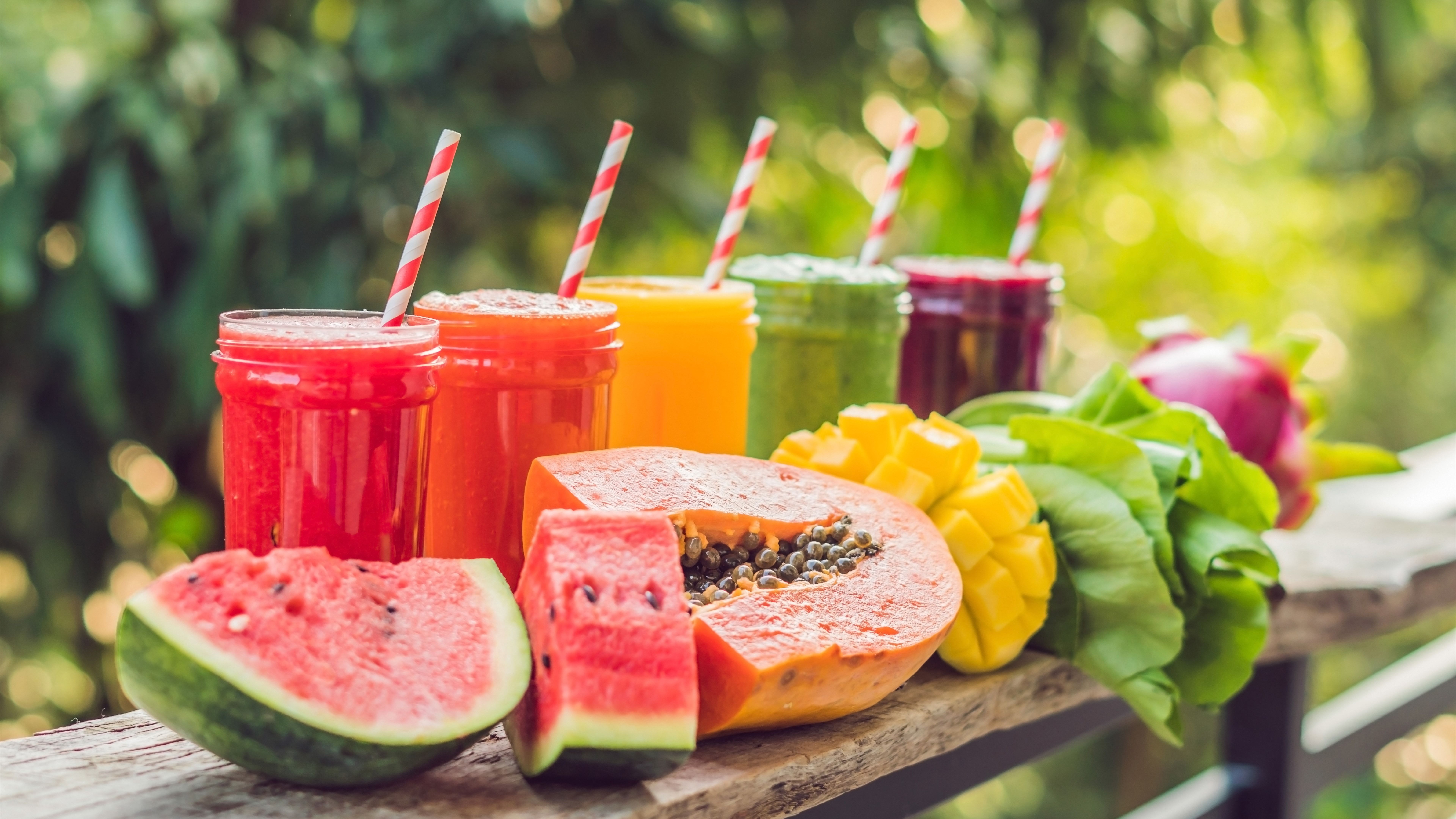 Wallpaper Summer, drinks, smoothies, watermelon, mango 7680x4320 UHD 8K Picture, Image