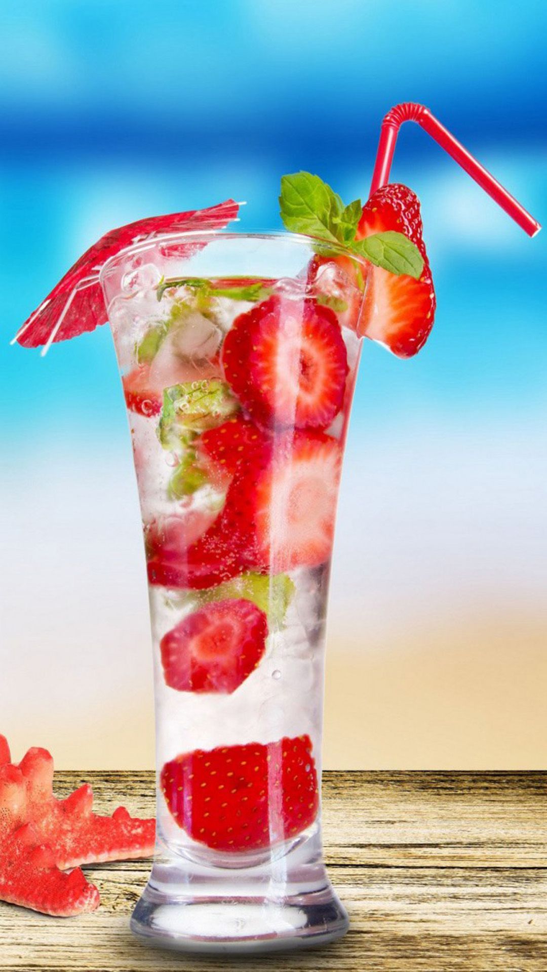 Food & Drinks Samsung Galaxy S5 Wallpaper 63. Summer drinks, Strawberry summer, Colorful drinks