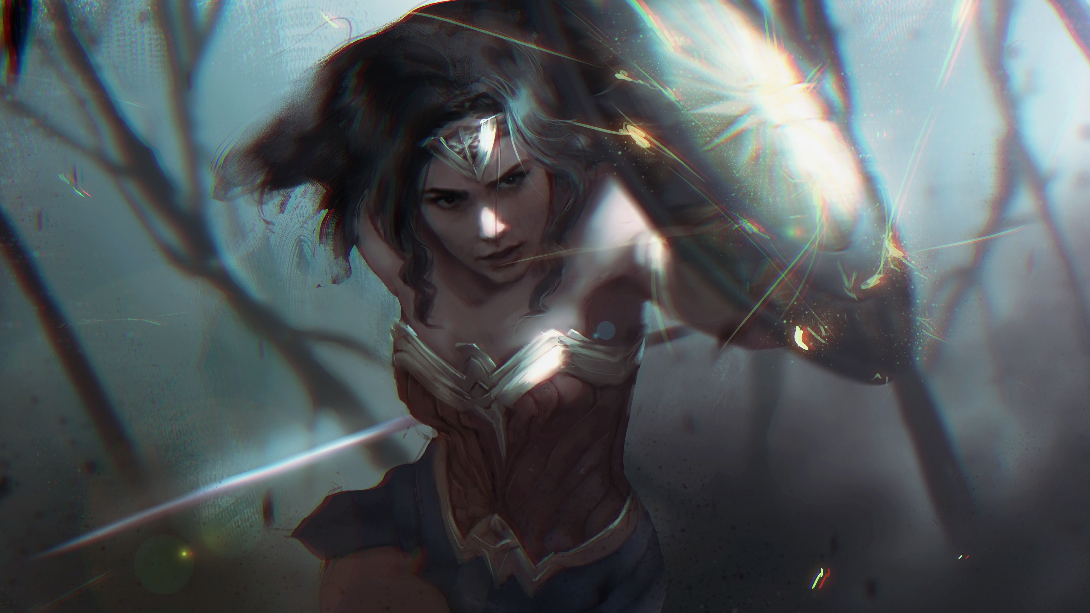 Wonder Woman 4k Digital Art, HD Superheroes, 4k Wallpaper, Image, Background, Photo and Picture