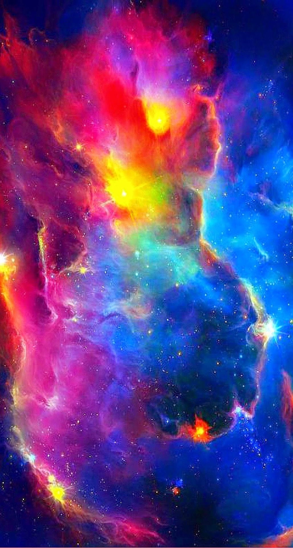 multi colored stars in space