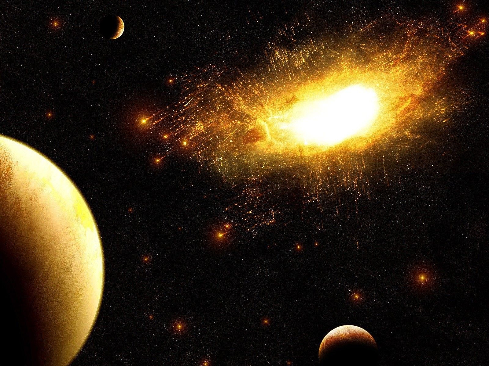 Planets Background Image, outer, Space, Multicolor, Bright, Stars, Gold, Desktop Image, Stars