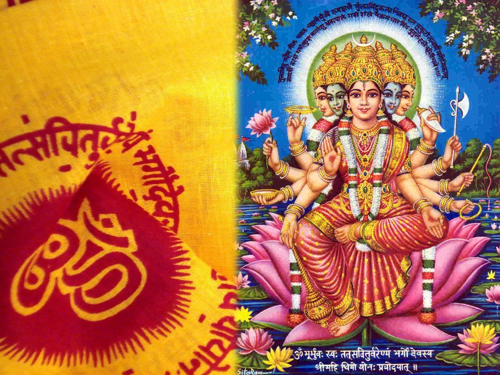 Gayatri. ., Navratri wallpaper, Ganesh picture: Gayatri Maa Wallpaper. Mantras, Gayatri mantra, Transcendental meditation