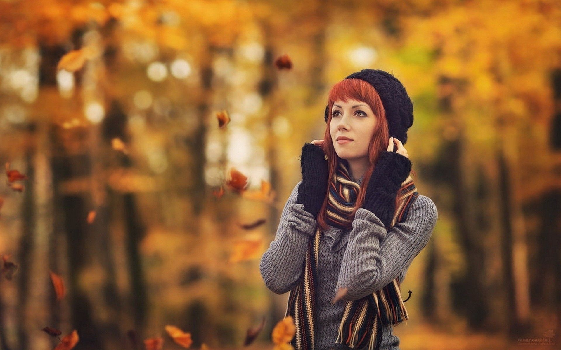 #leaves, #outdoors, #women outdoors, #fall, #redhead, #women, wallpaper. Mocah.org HD Desktop Wallpaper